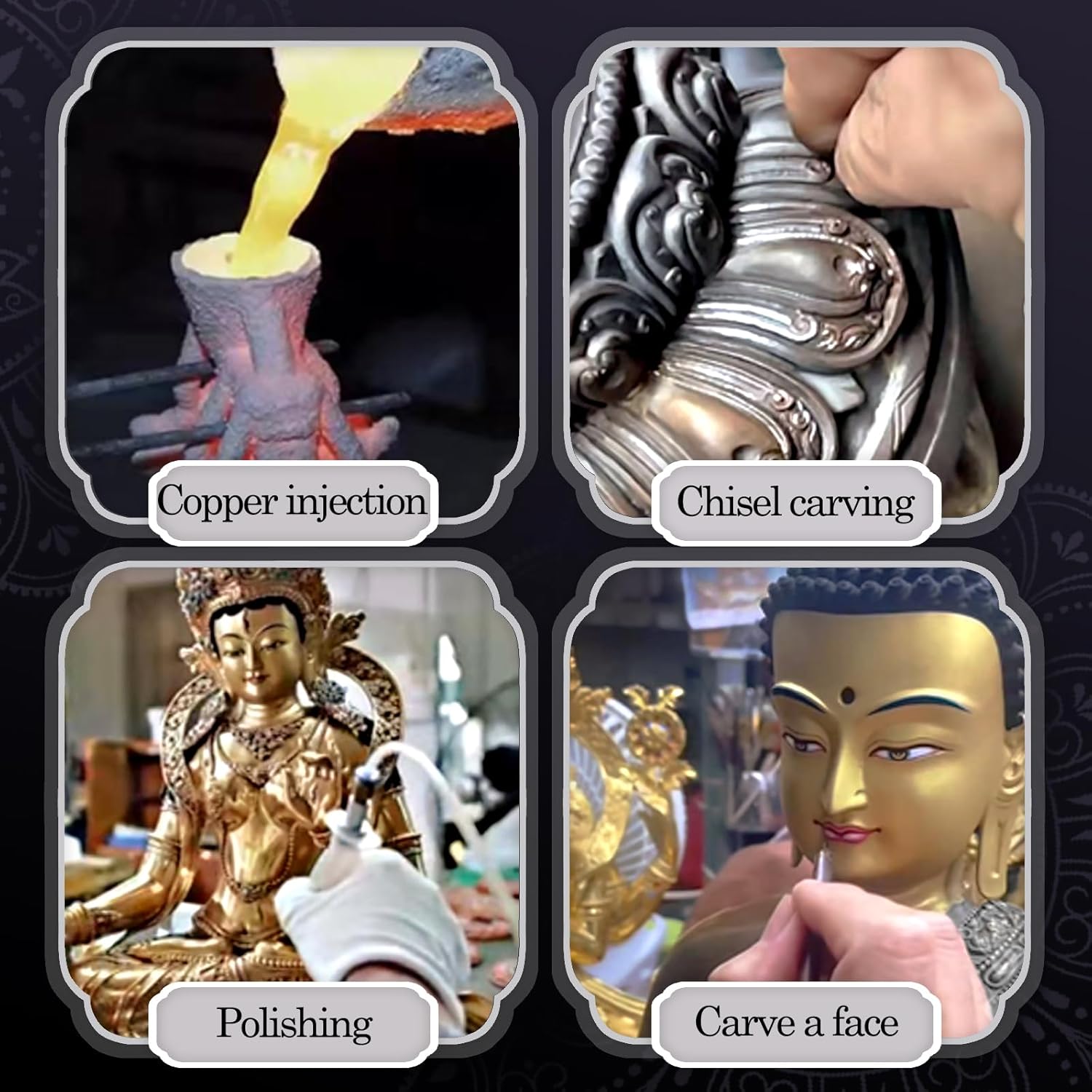 AksharaPadma Green Tara Buddha Statue 551 Inch