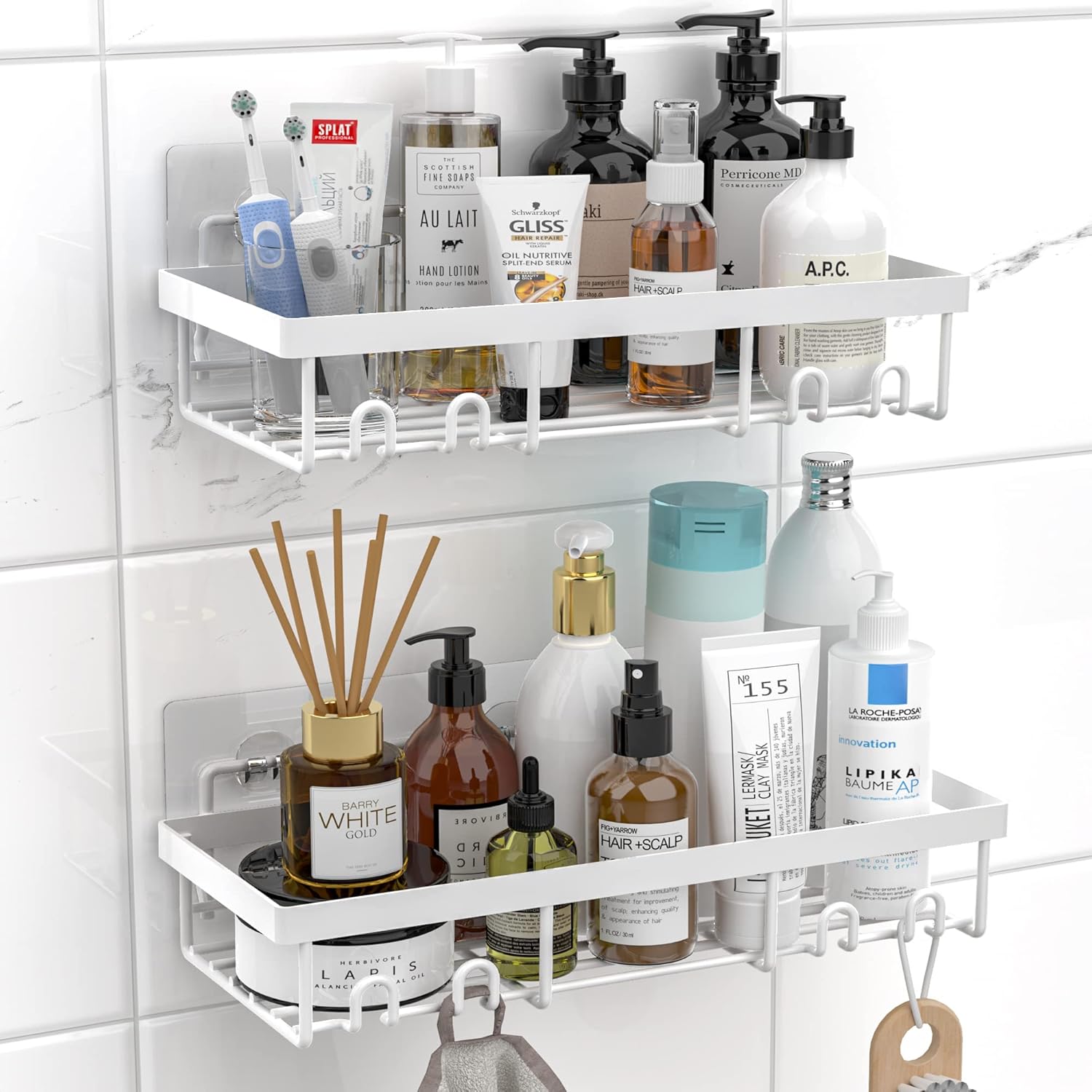 Moforoco Shower Caddy Organizer with Hooks