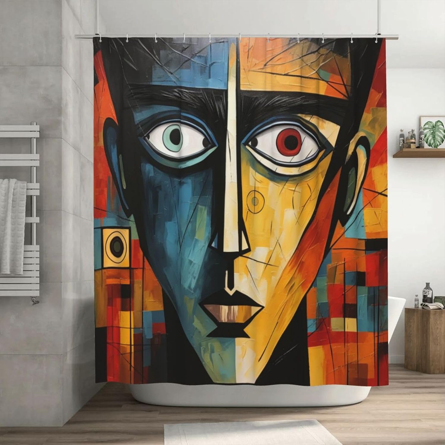 DAOWANGZUO Boy Face Shower Curtain Set 1