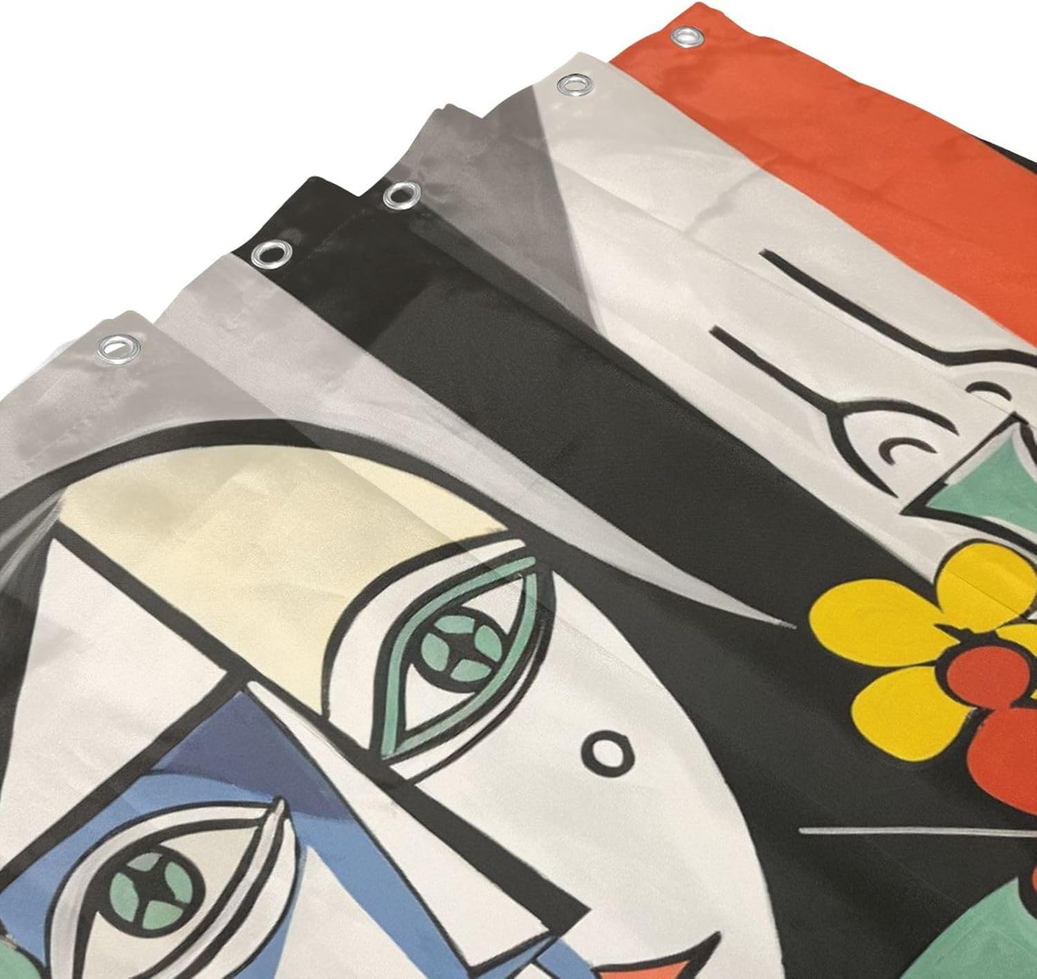 DAOWANGZUO Female Face Shower Curtain Set 72x72in