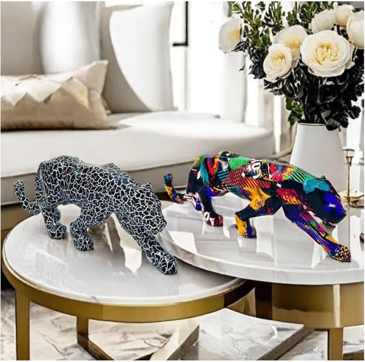 Catwalk Panther Graffiti Resin Statue