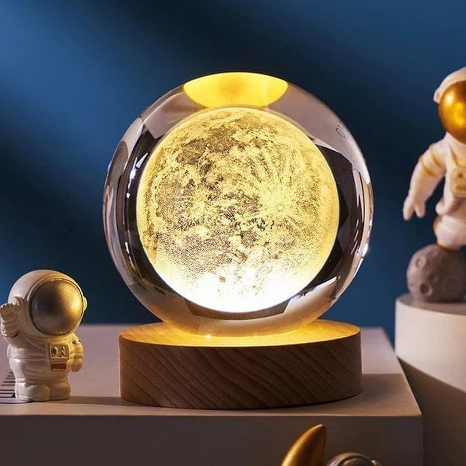 Nudsfuii Solar System Crystal Ball Sculpture Home Decor