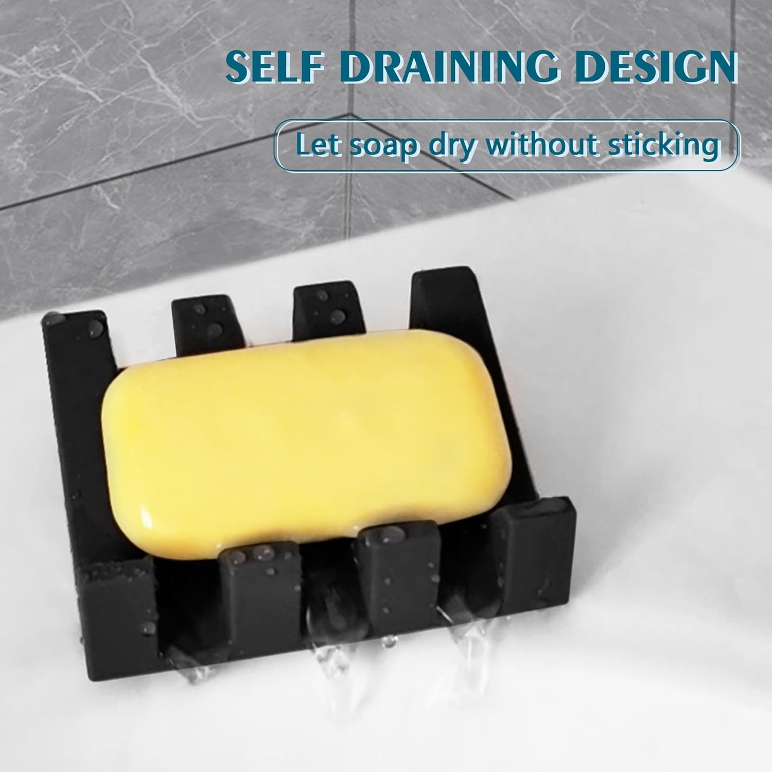 Upgrade Suction Silicone Soap Dishes with Drainage