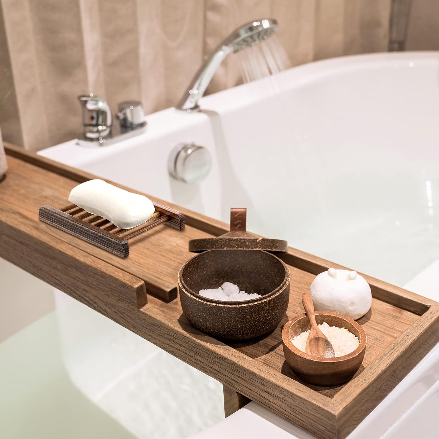 Amyhill Bamboo Soap Dish Holder 80 Packs