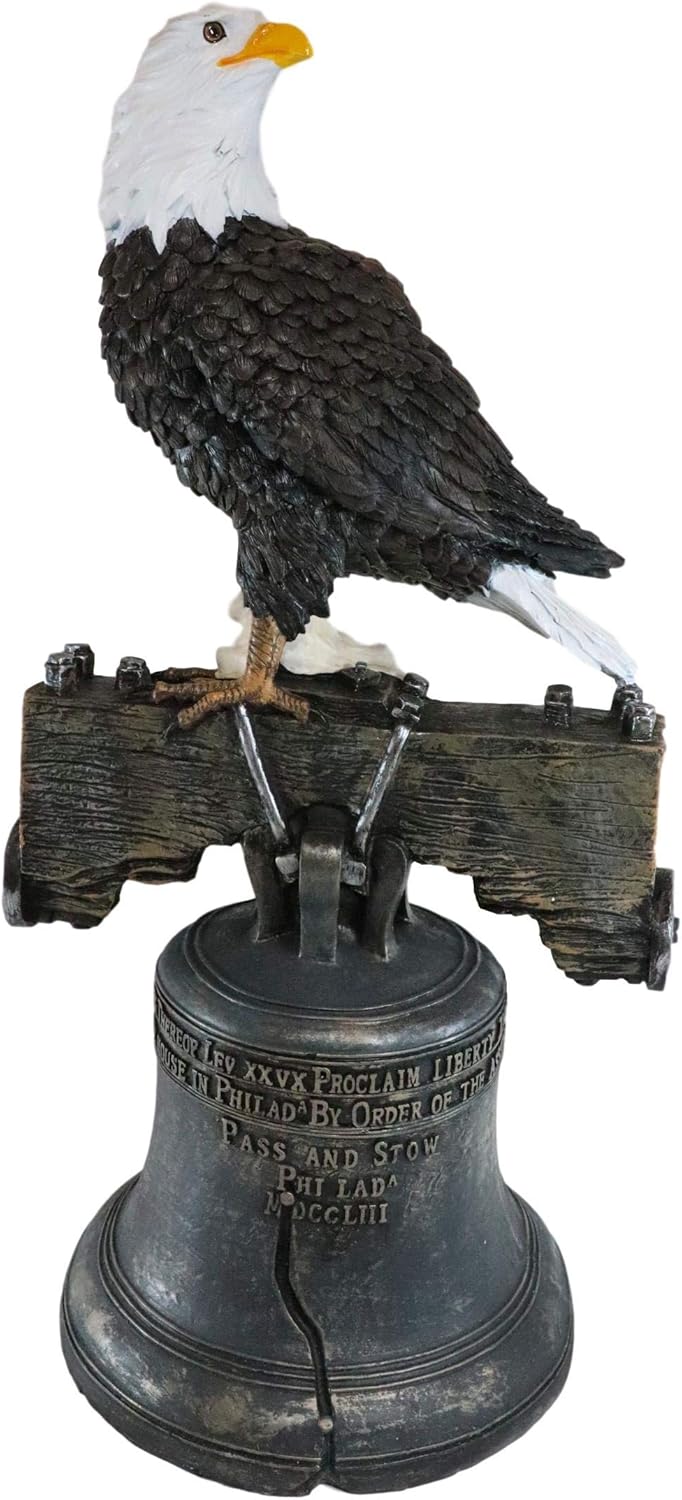 Ebros Gift 20 Tall Liberty Bell Eagle Home Decor Statue