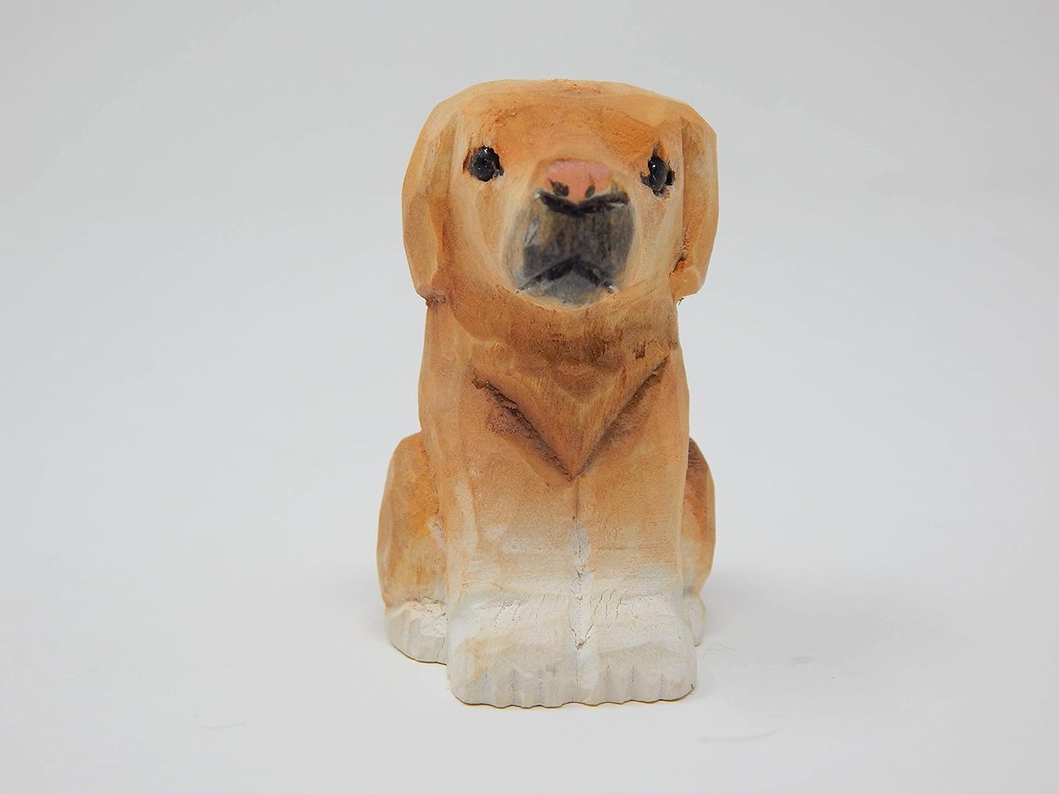 Selsela Labrador Retriever Wooden Figurine - Miniature Dog Sculpture