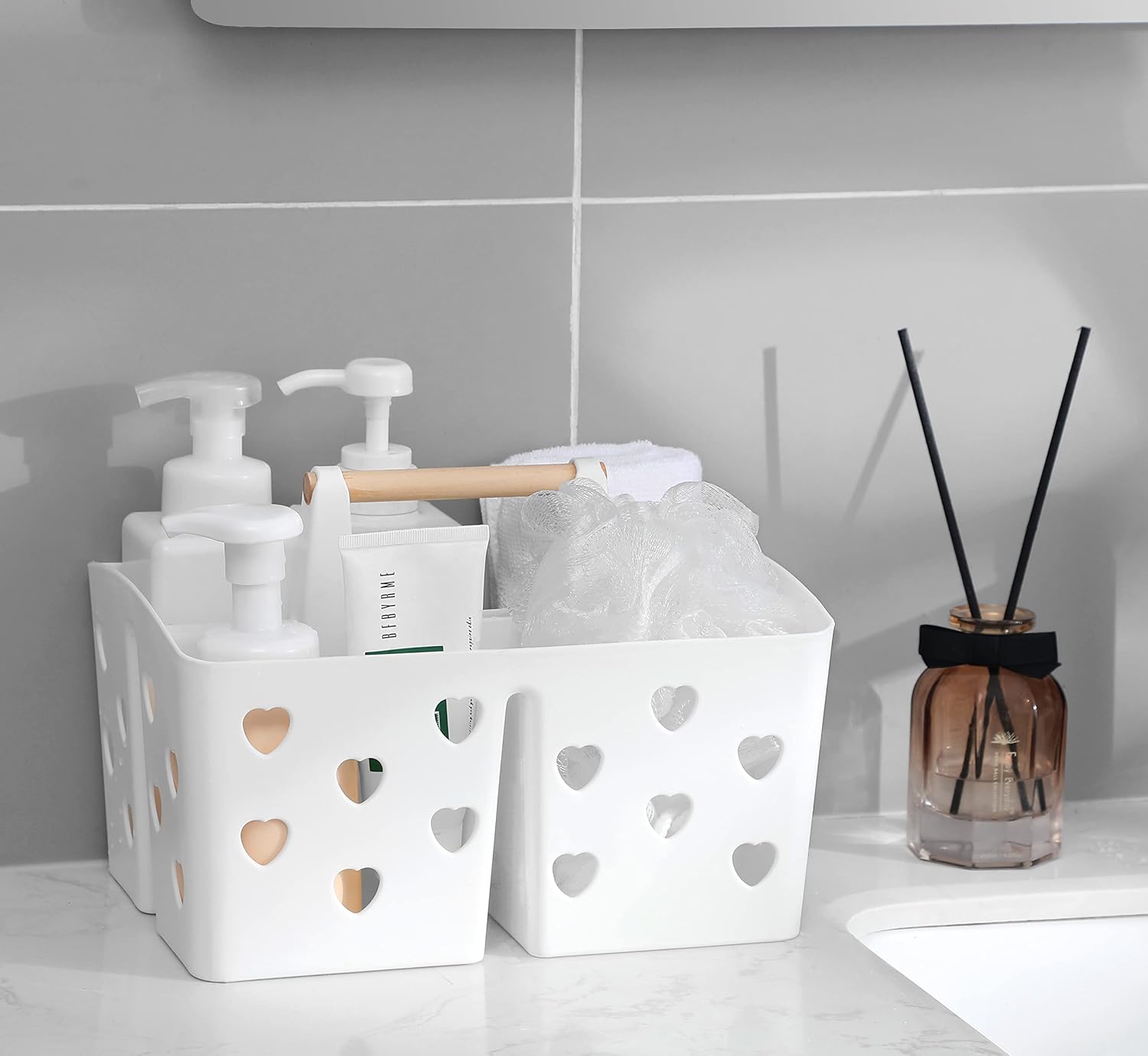 Anyoifax Portable Shower Caddy with Handle and Drainage Holes