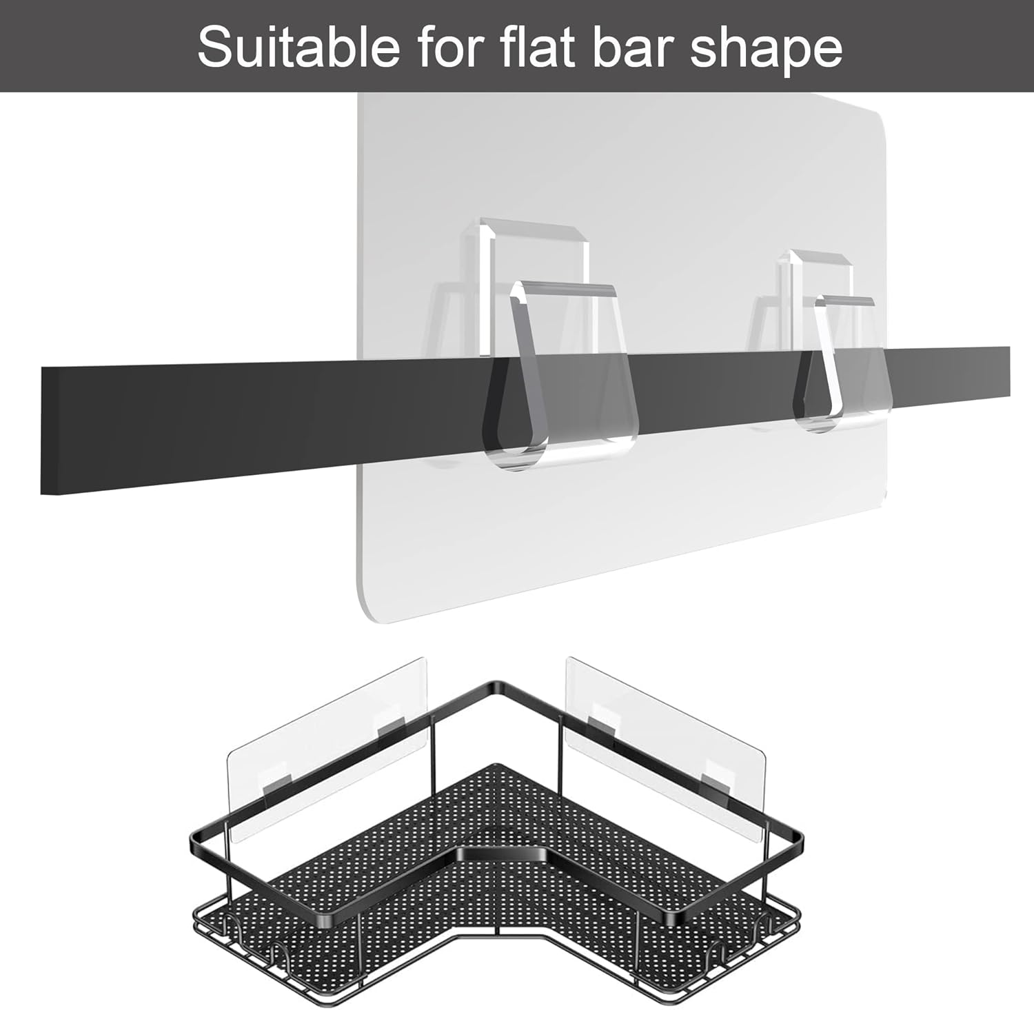 AOUKAR Shower Caddy Shelf Adhesive Pads 4pack