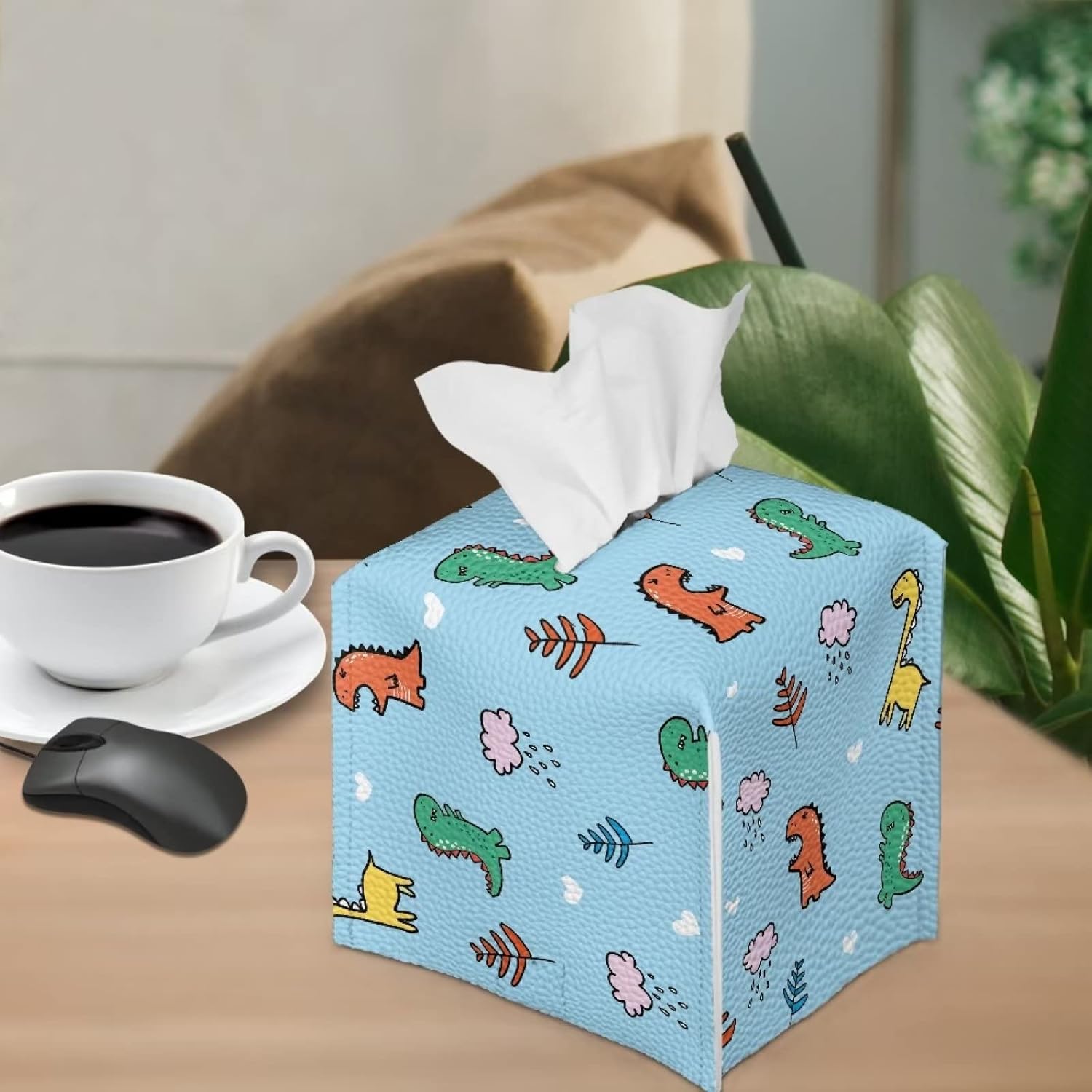 Cartoon Dinosaur Tissue Box Holder for Kids Room Decor