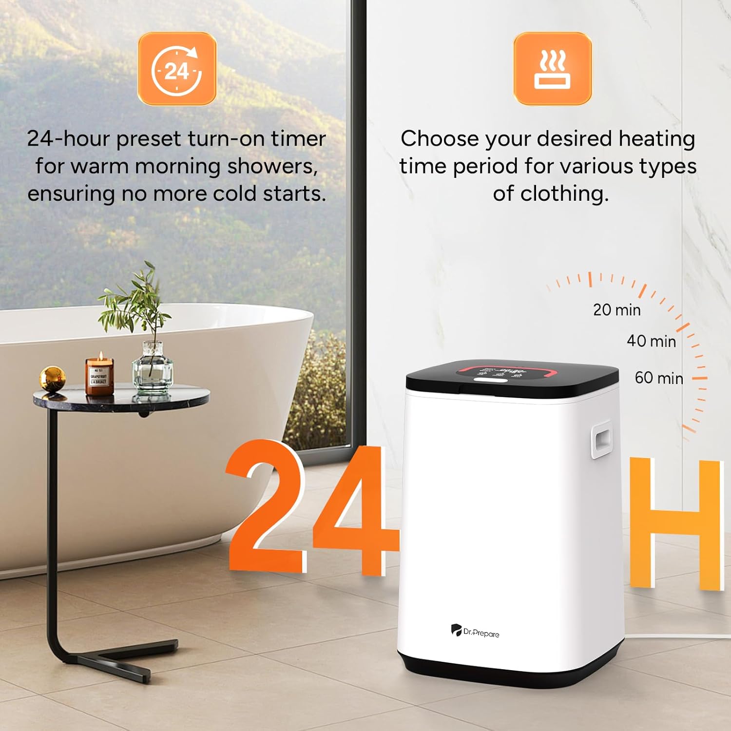 DRPREPARE 23L Towel Warmer with LED Display