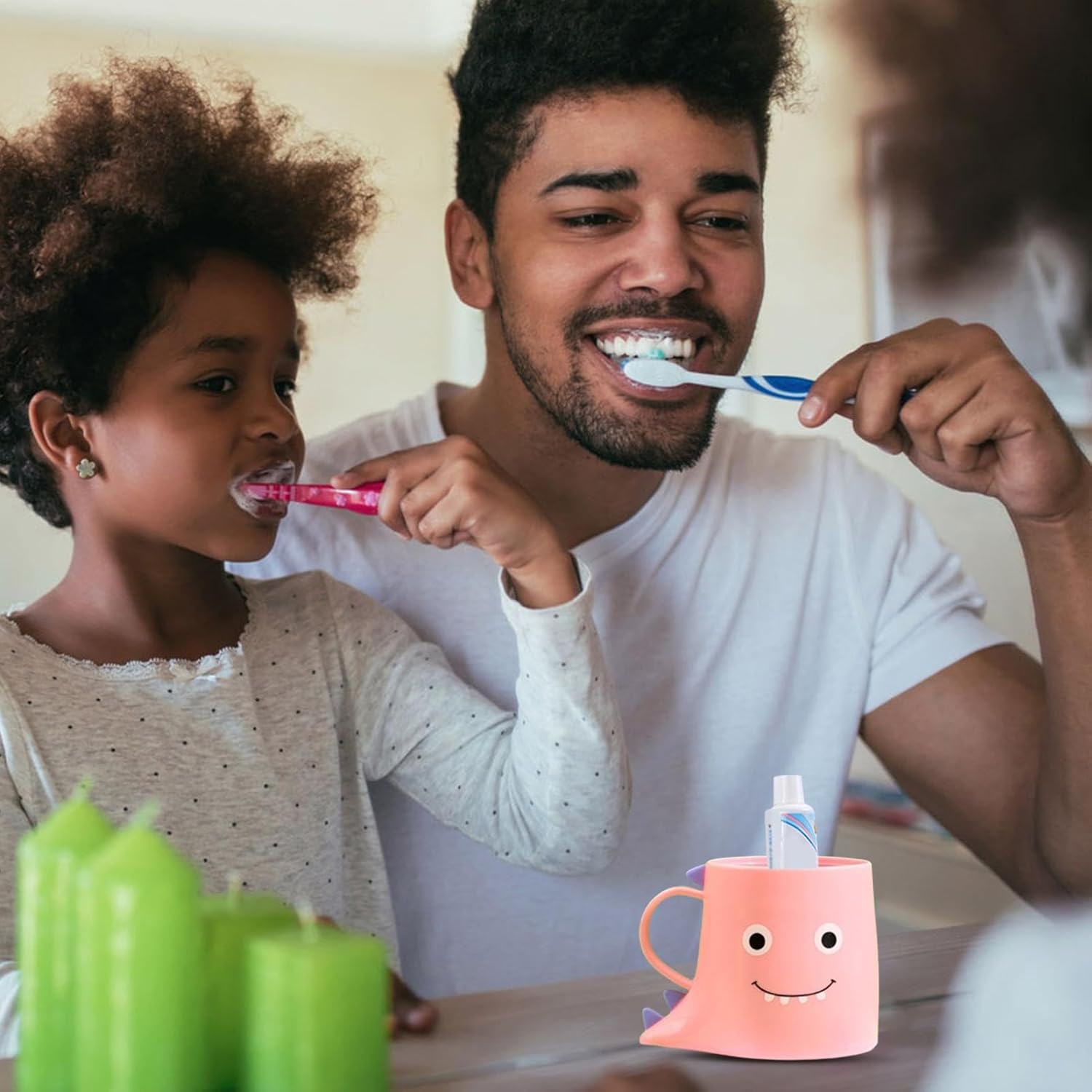 Cute Dinosaur Toothbrush Holder for Kids and Adults
