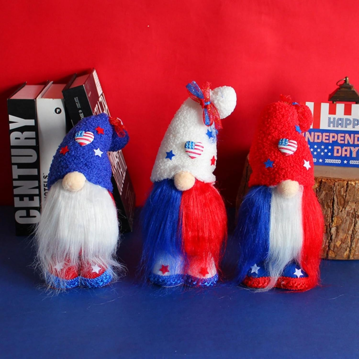 4th of July Decorations Patriotic Gnome Statues Garden Party Supplies