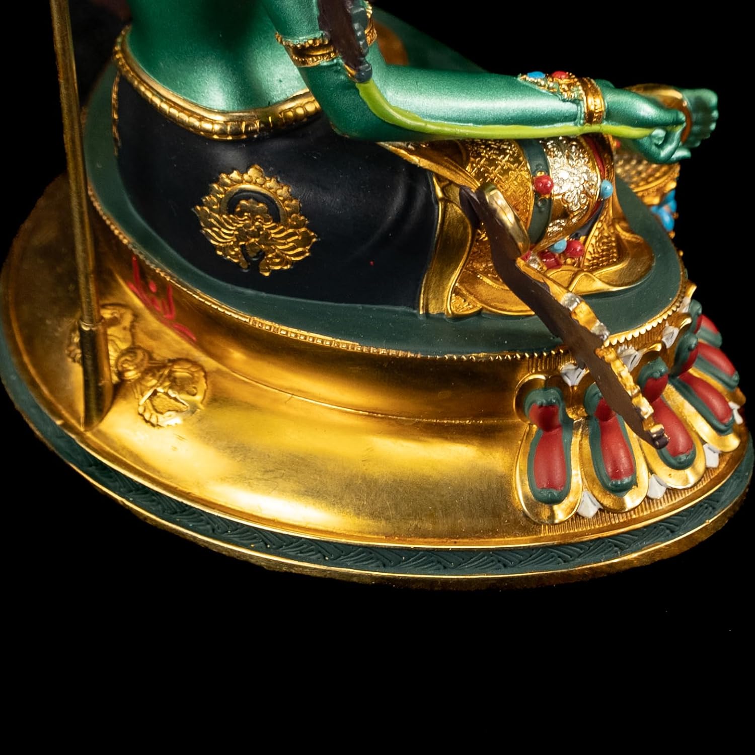 AksharaPadma Green Tara Buddha Statue 551 Inch