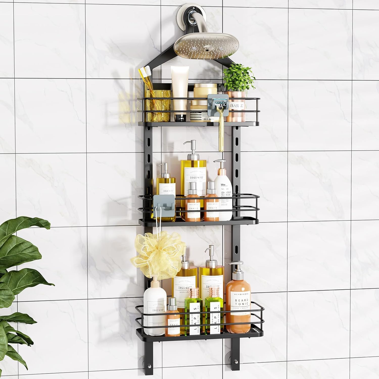 ODesign 3 Tier Adjustable Shower Caddy Organizer
