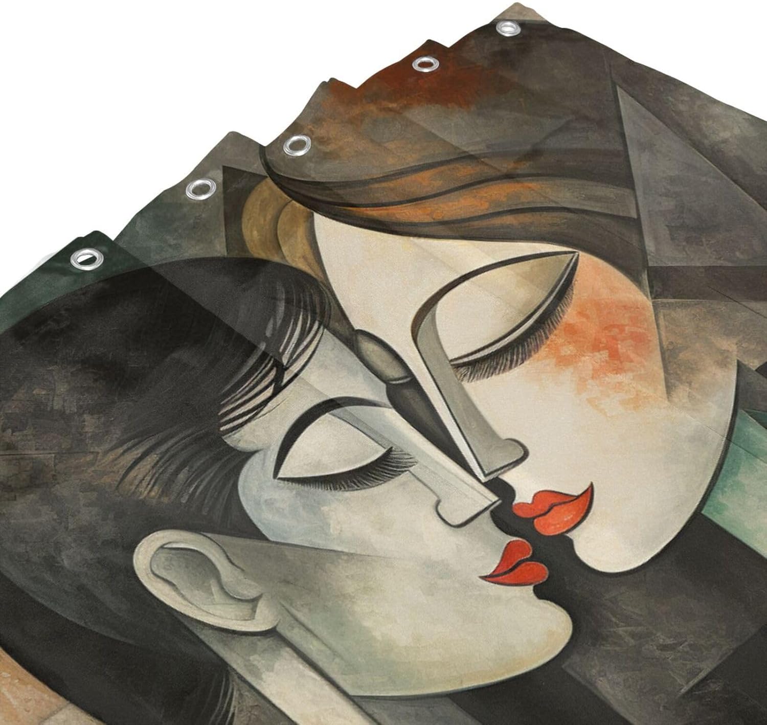 DAOWANGZUO Kissing Girl Boho Shower Curtain Set 1