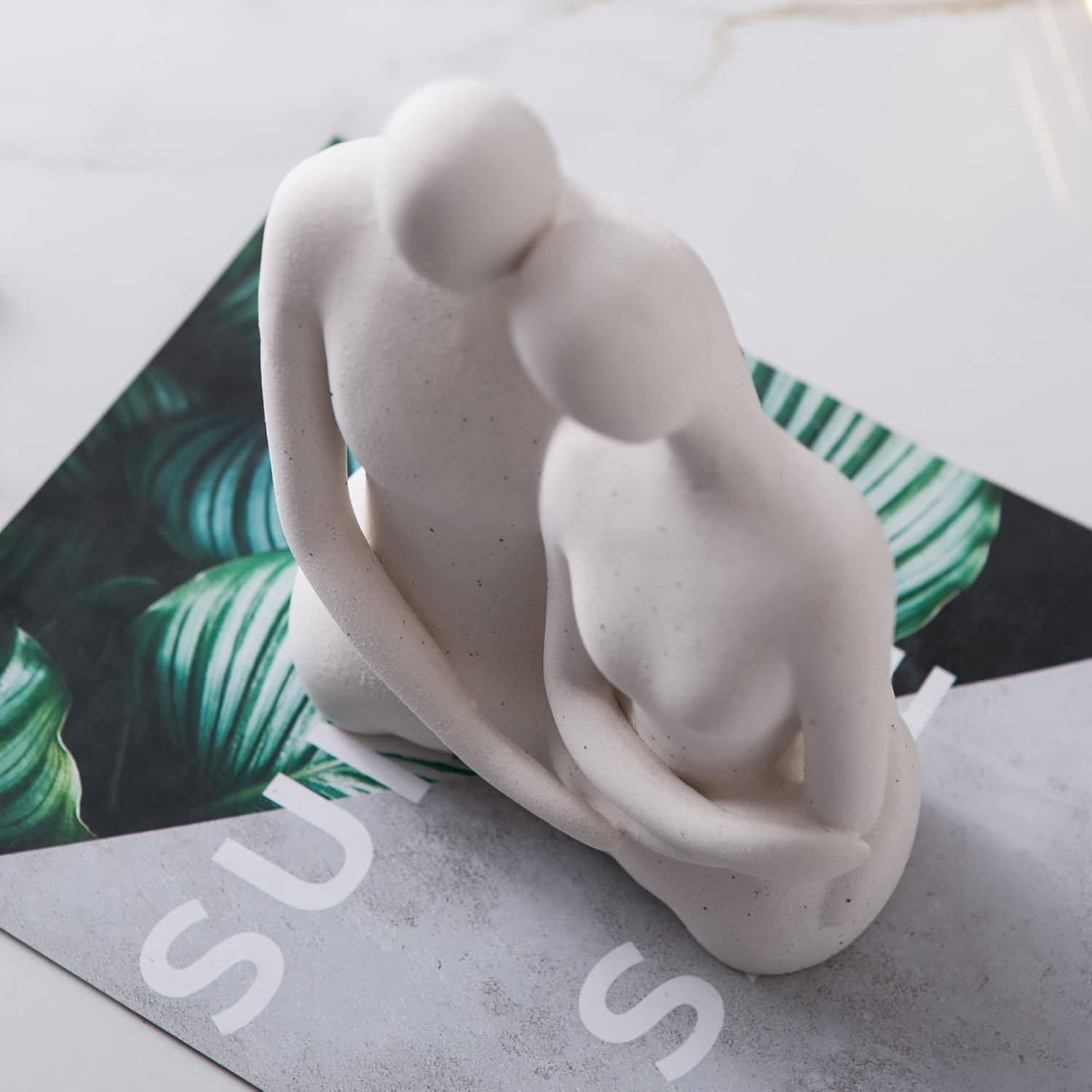 Modern Couple Figurines - Abstract Love Sculpture for Home Decor