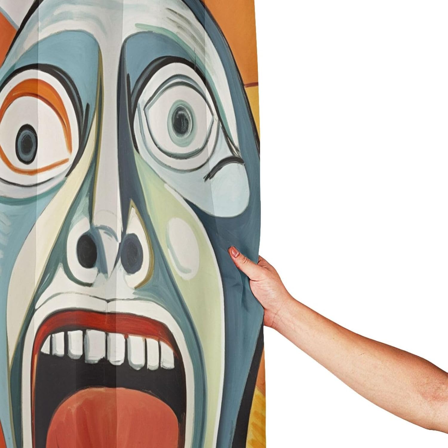 Laughing Boy Shower Curtain Set with 12 Hooks 72x72in 1