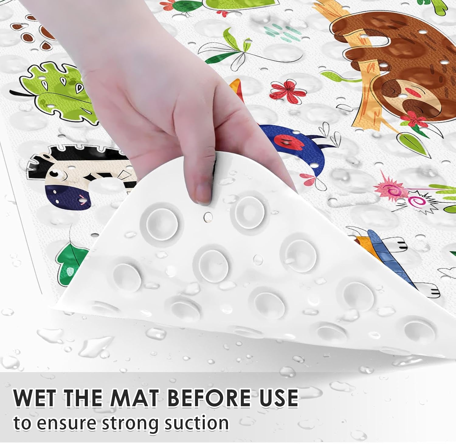 Culudea Cute Animal Bathtub Mat for Kids and Baby