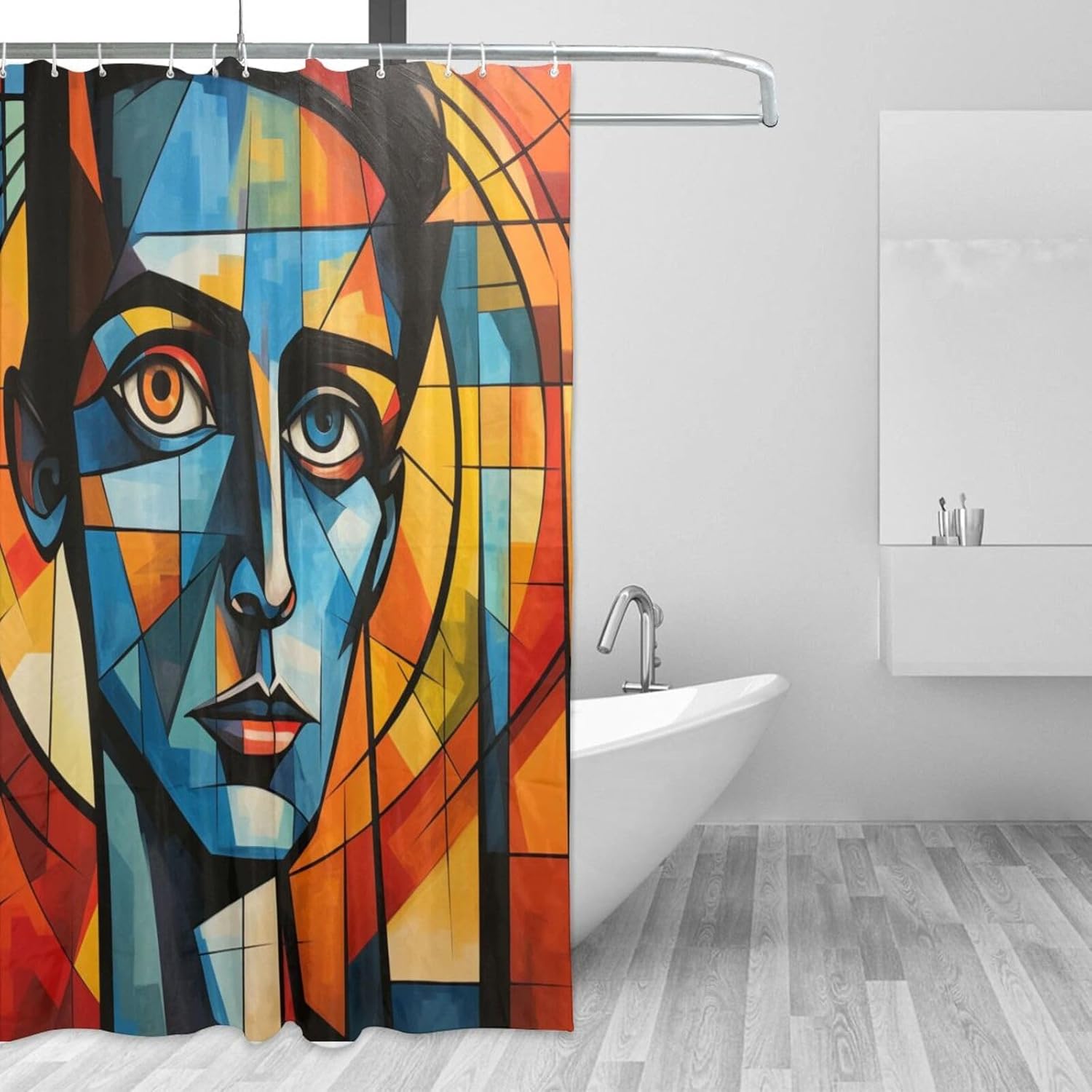 DAOWANGZUO Boy Face Shower Curtain Set