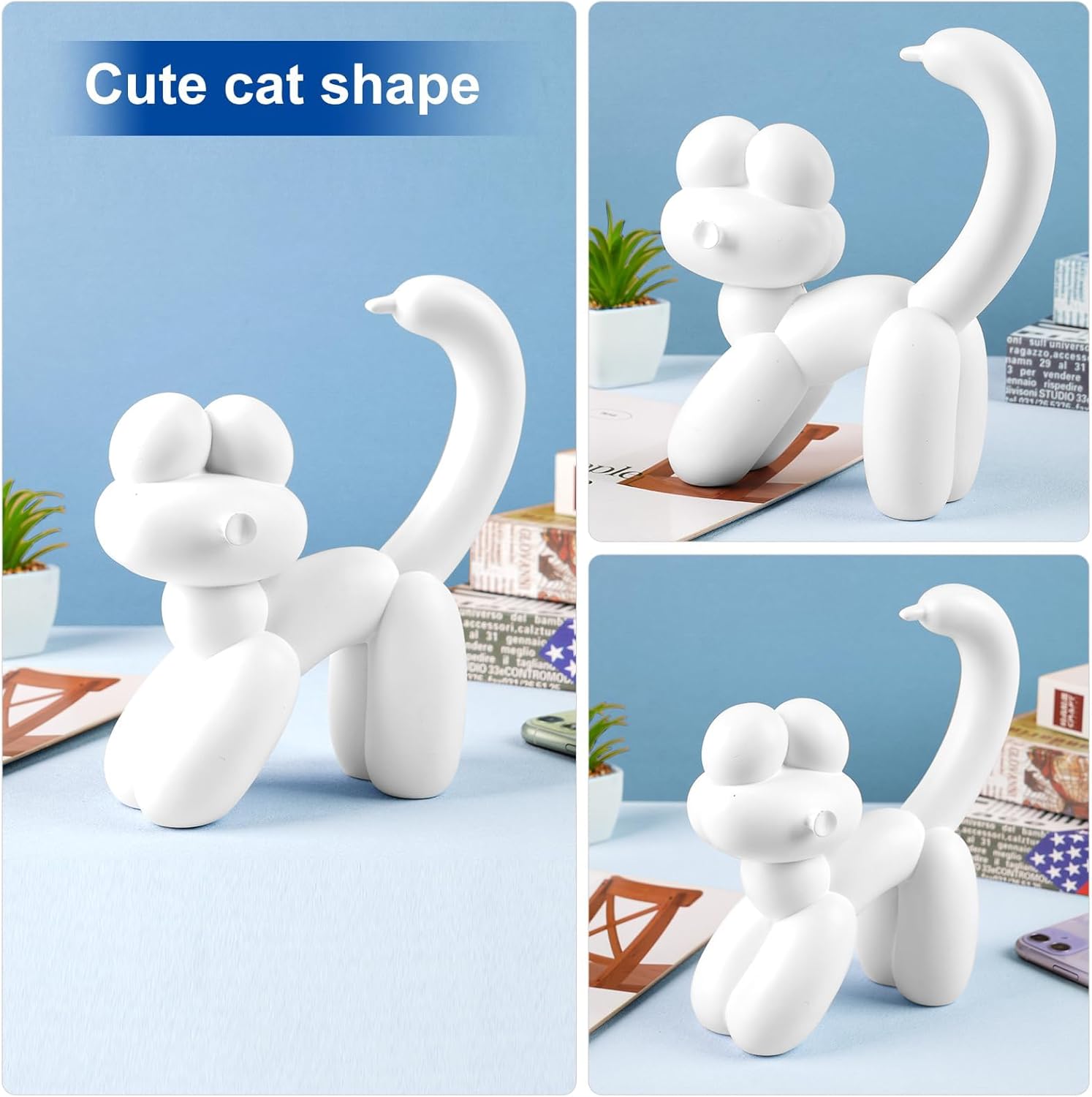 VOFSTAND Balloon Cat Figurine - Unique Desk Decor for Women