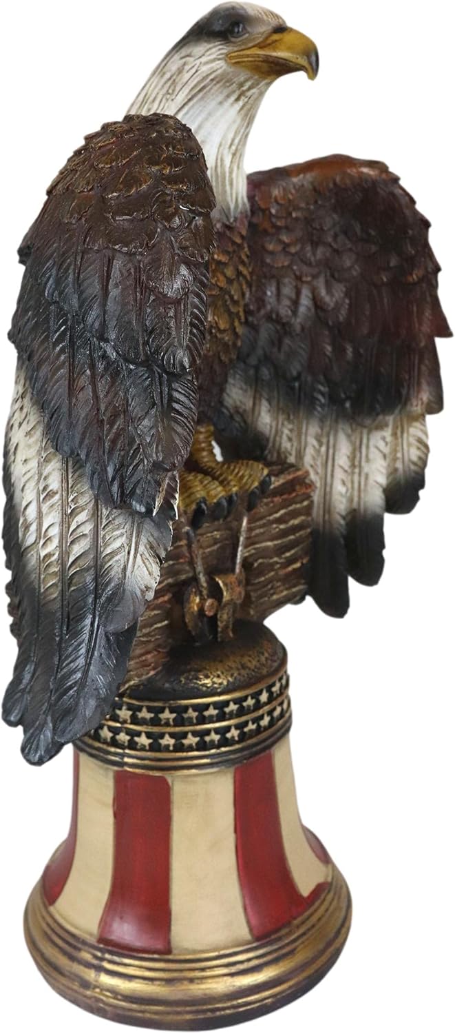 Ebros Independence Day Liberty Bell Eagle Decor Figurine