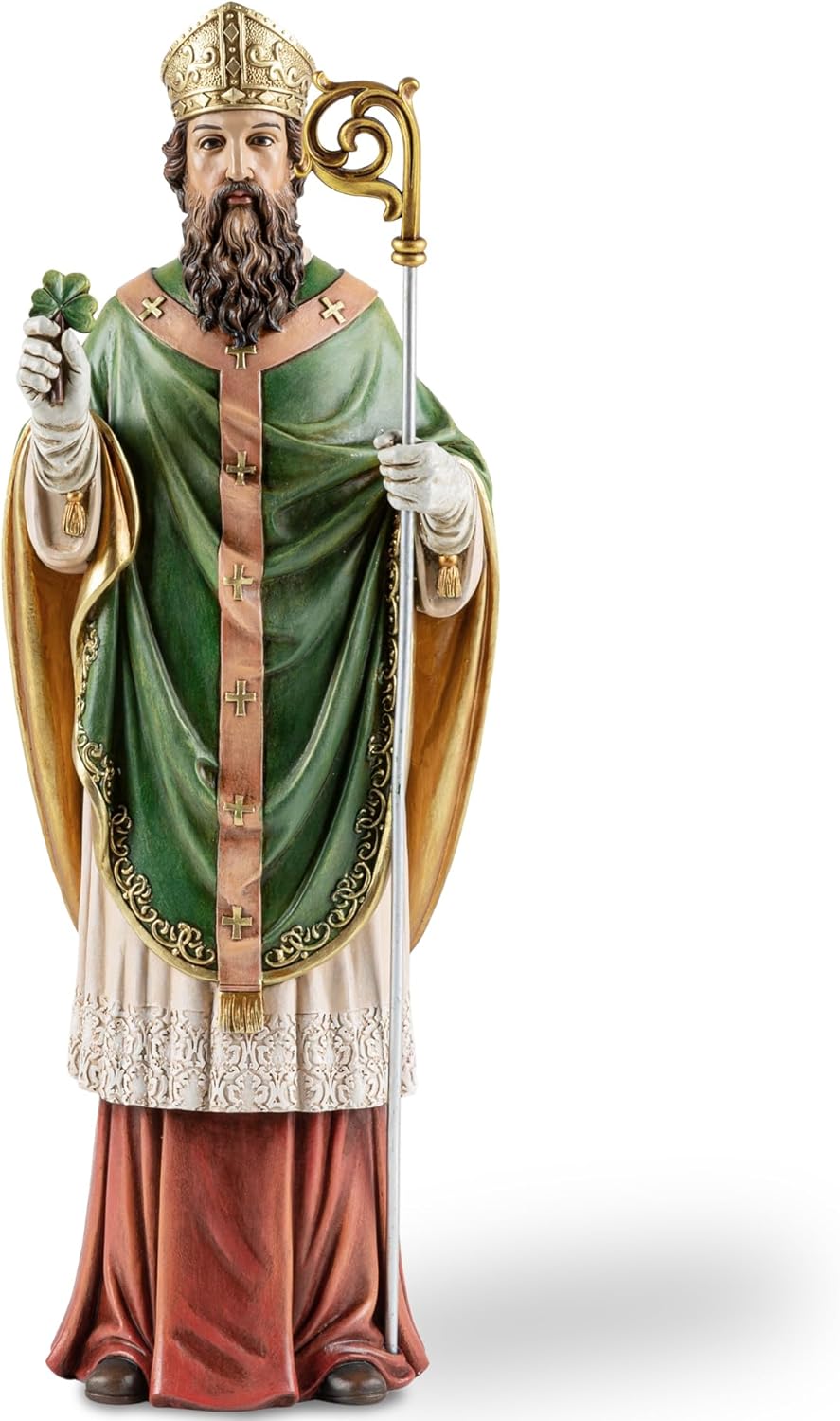 14 H Saint Patrick Religious Statue Resin Decor