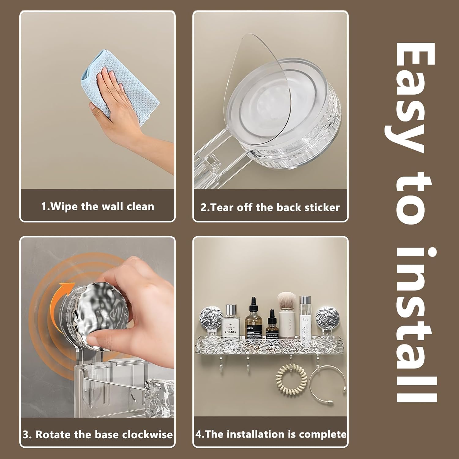 AYWSTC Suction Cup Shower Caddy Organizer