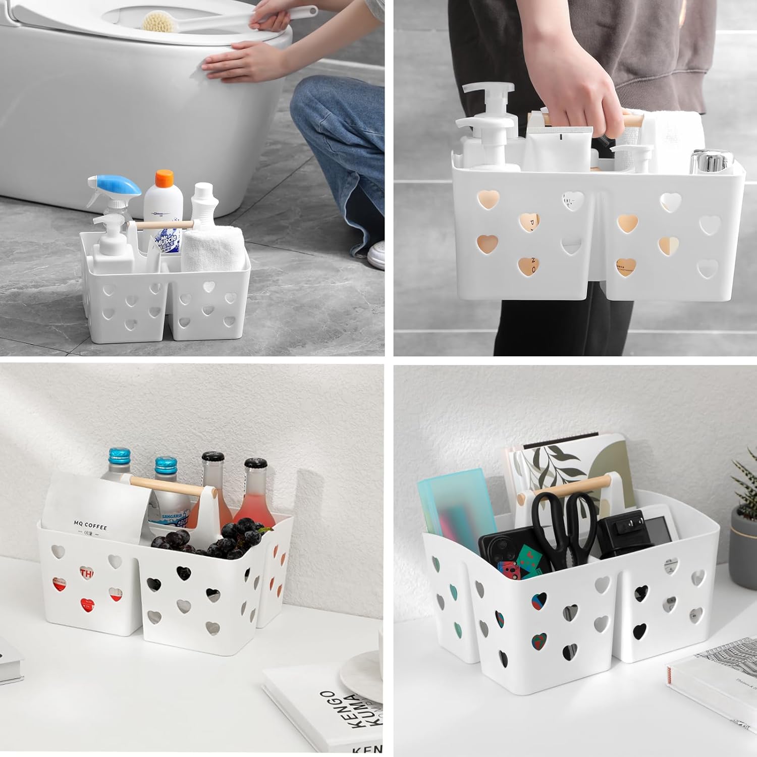 Anyoifax Portable Shower Caddy with Handle and Drainage Holes