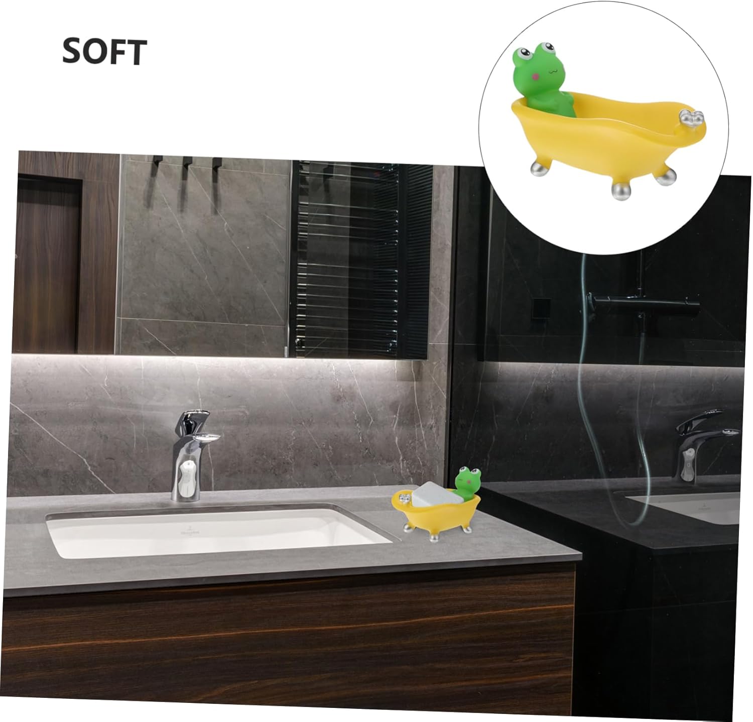 Frog Shape Drain Soap Dish for Bathroom Decor