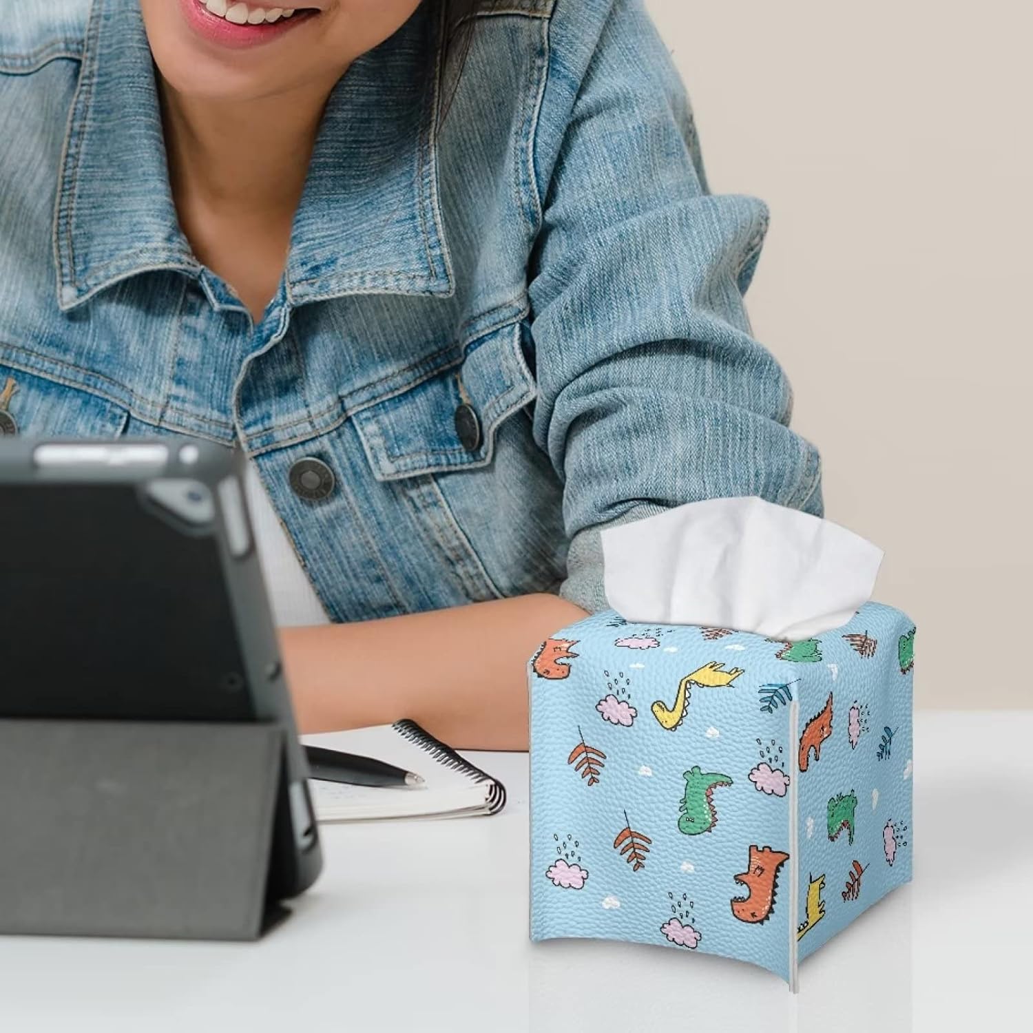 Cartoon Dinosaur Tissue Box Holder for Kids Room Decor