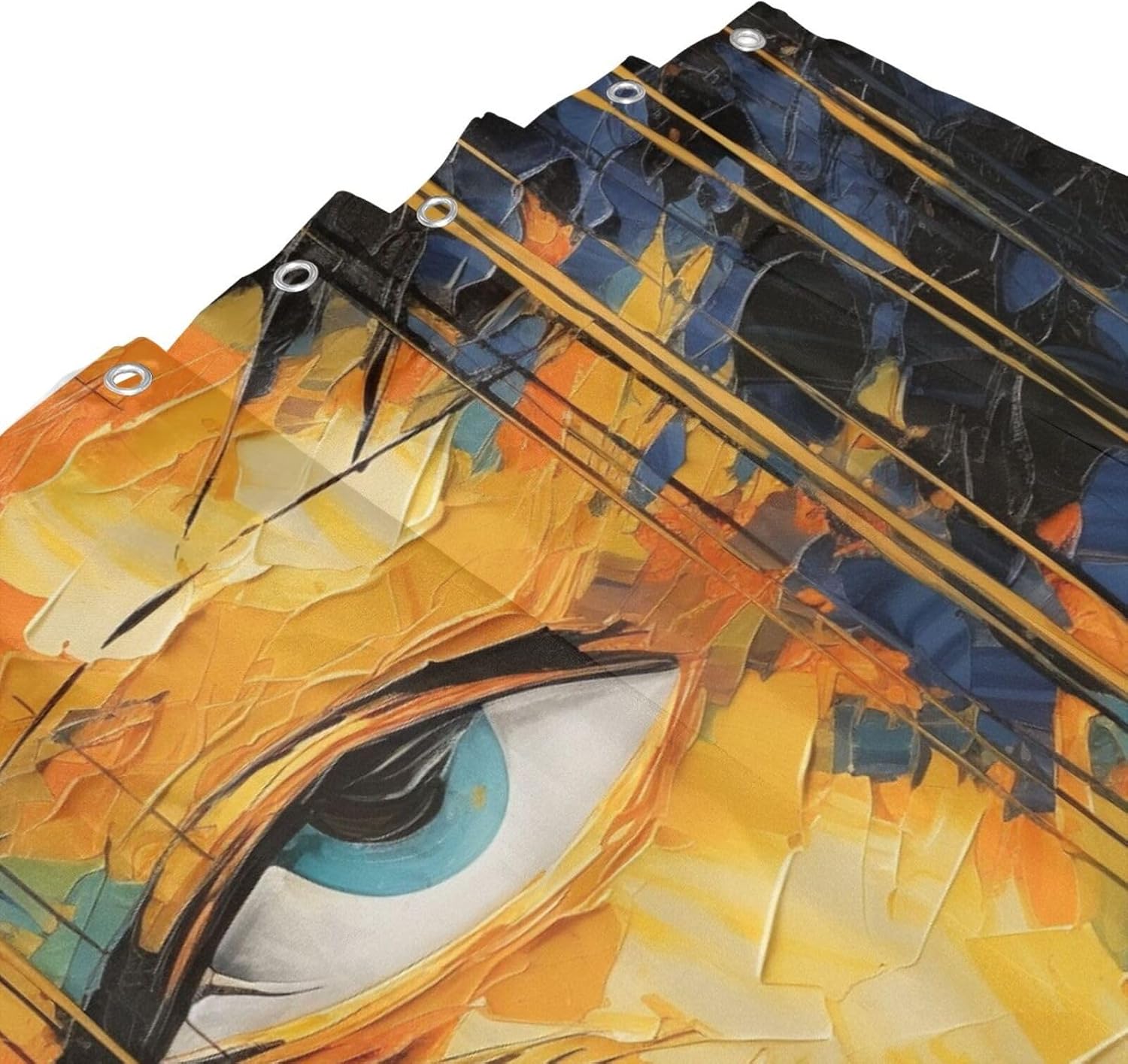 DAOWANGZUO Girls Eye Shower Curtain Set