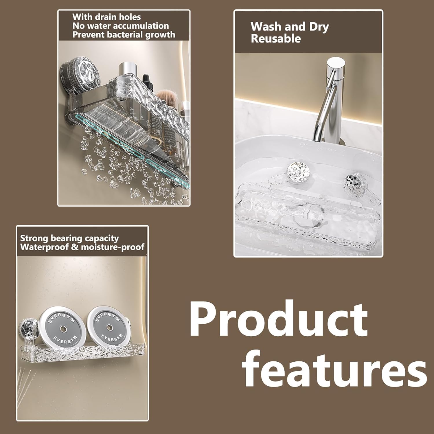 AYWSTC Suction Cup Shower Caddy Organizer