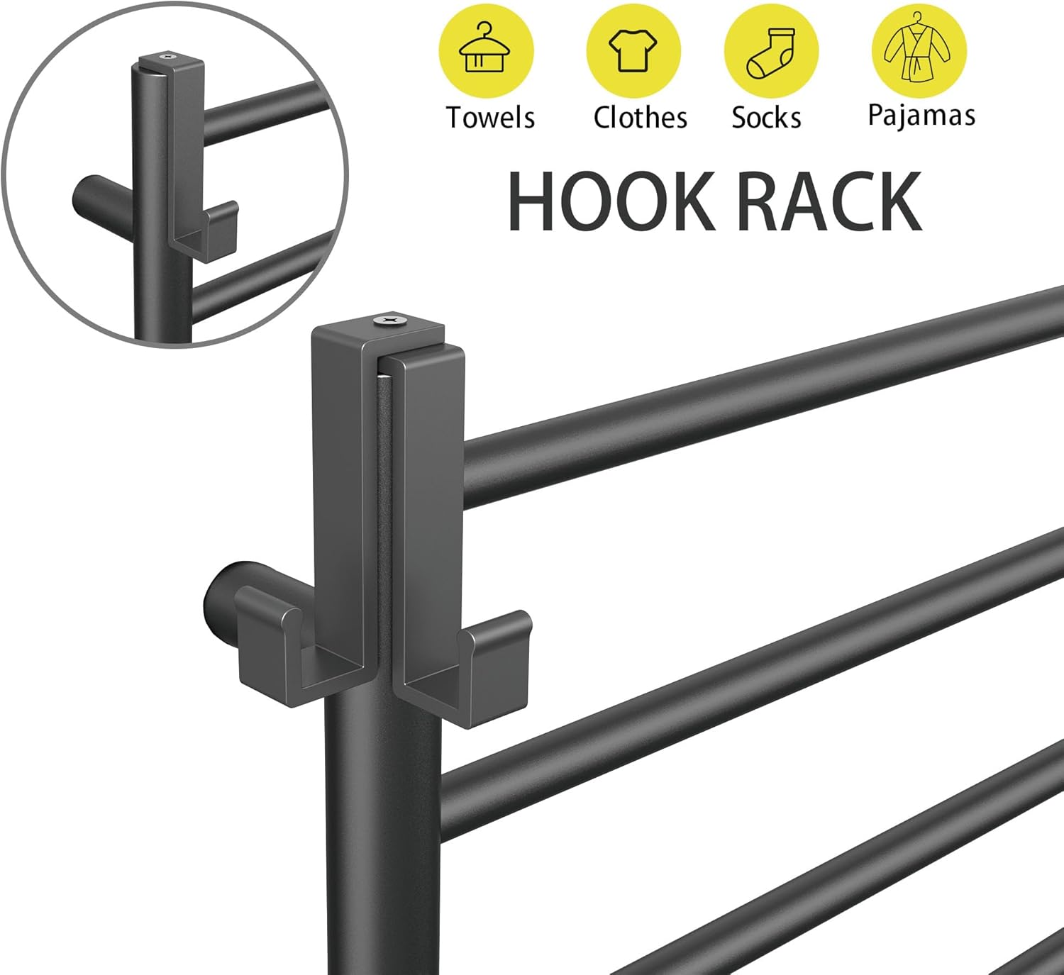 PBhusri 10-Bar Heated Towel Rack with Timer and LED Indicator