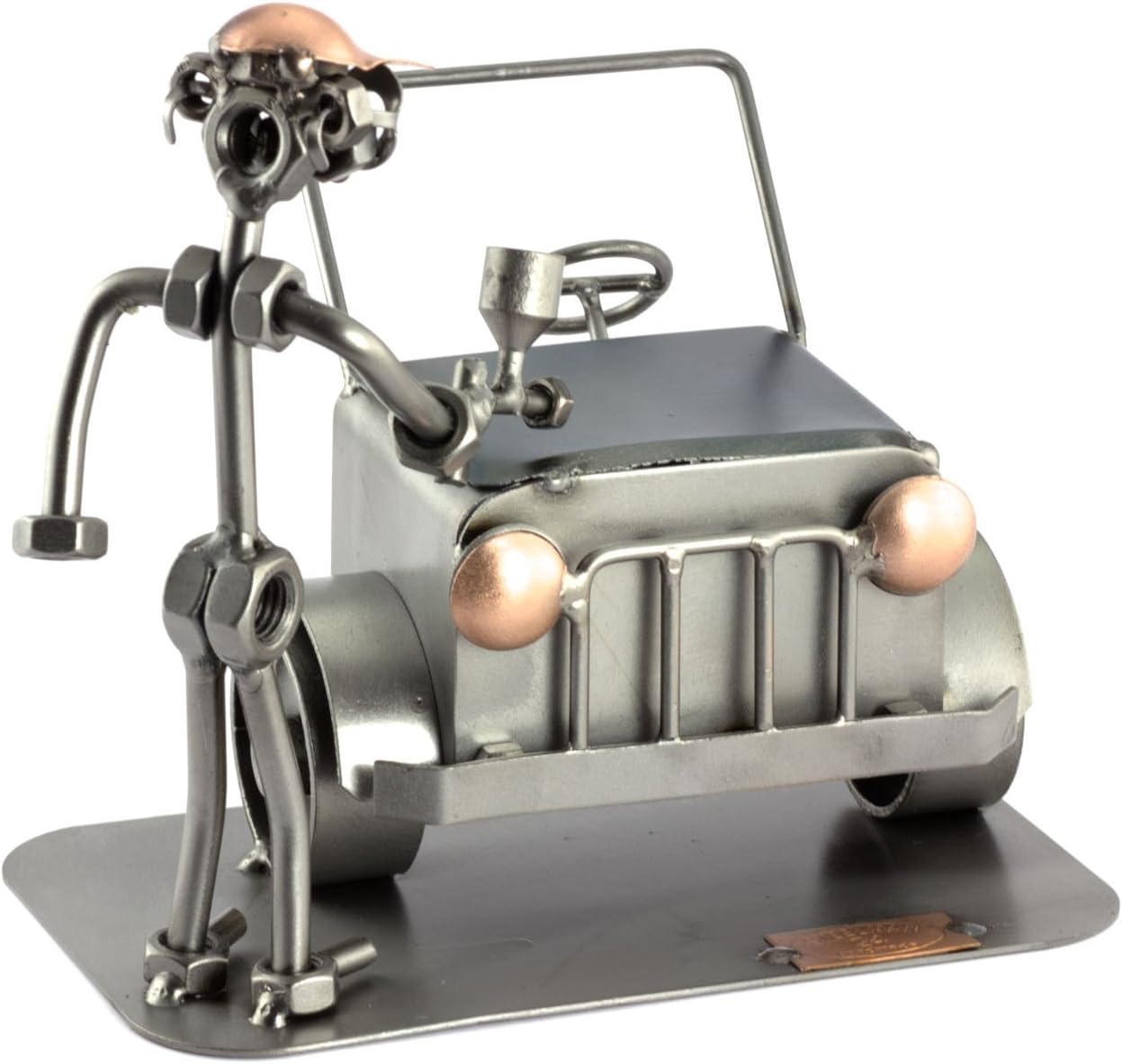 Handmade German Metal Figurine - Auto Body Painter Sculpture