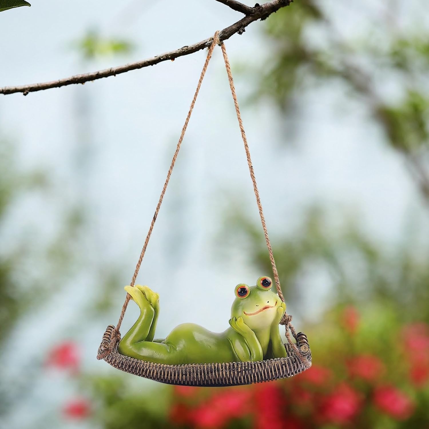 Funny Hanging Frog Statue for Home Decor