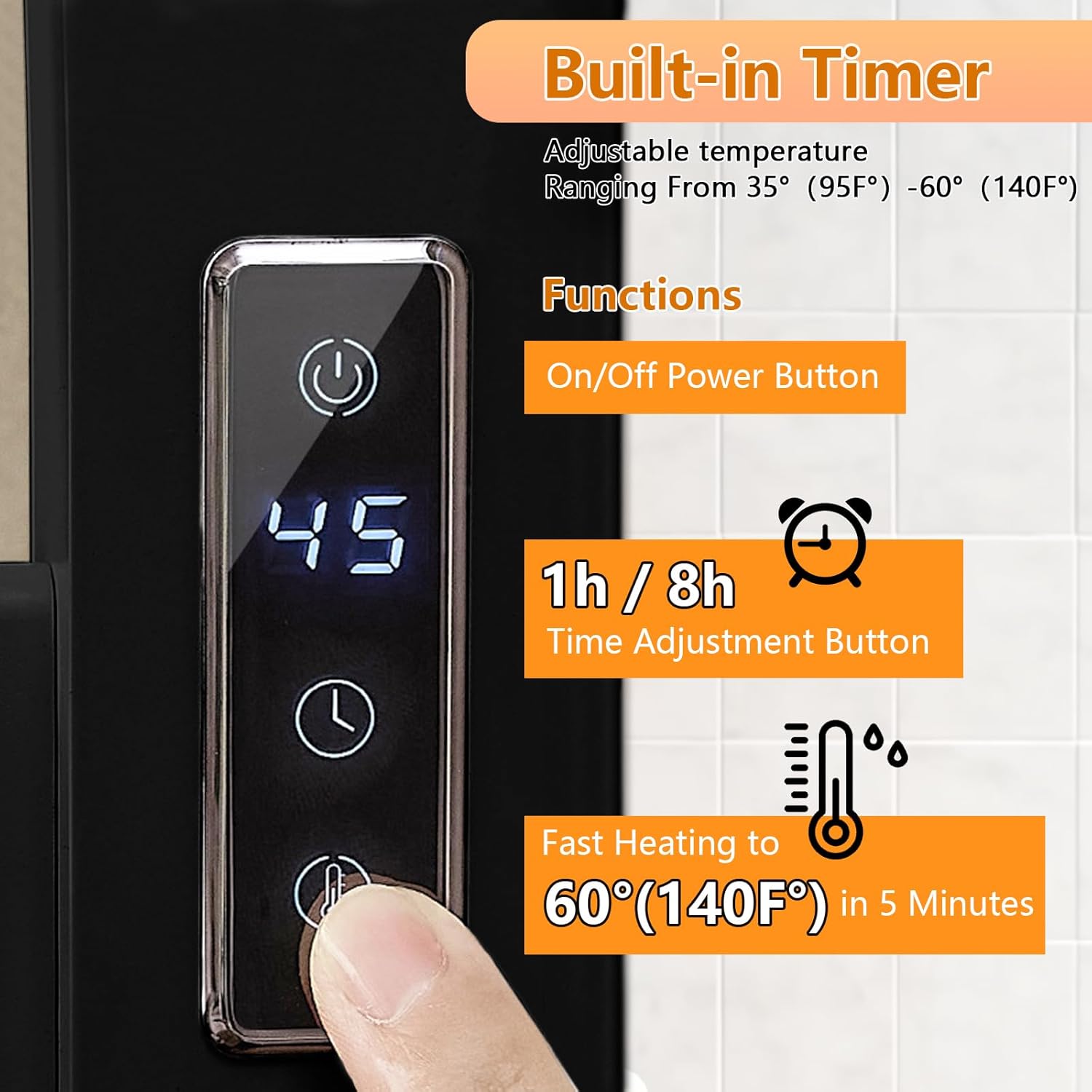 Verida Towel Warmer Rack with Timer and Temperature Control