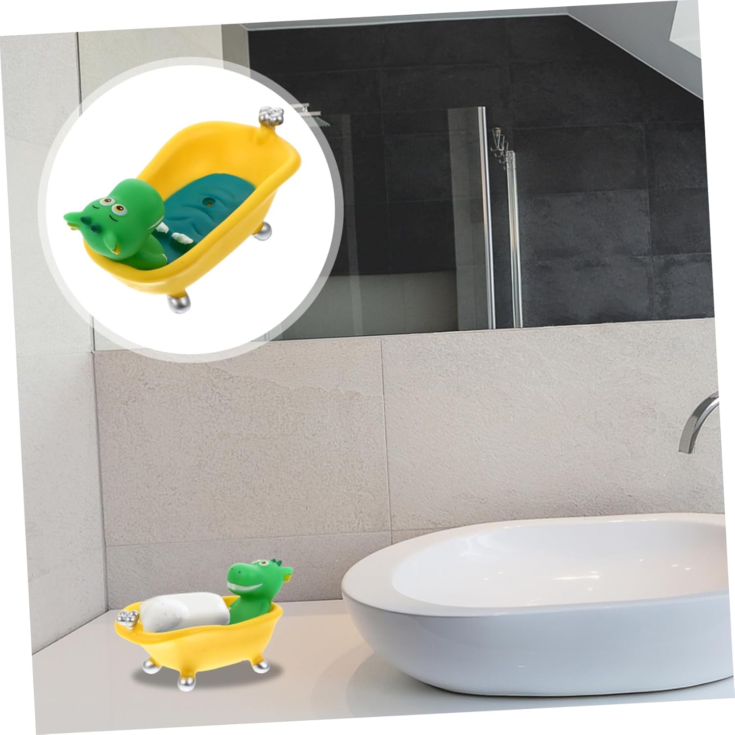 MAGICLULU Funny Dinosaur Soap Box Sponge Storage Holder 1