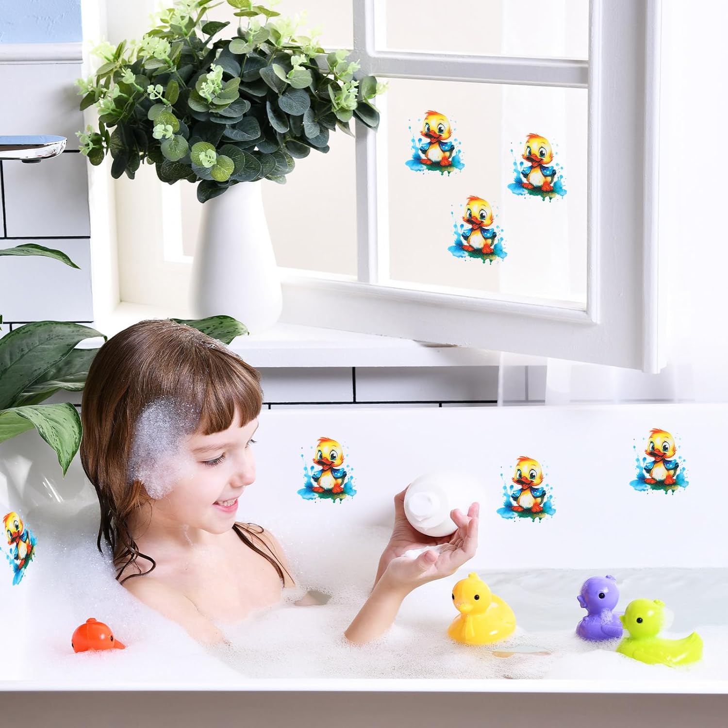 Duraaamo 12 Pcs Non Slip Bathtub Stickers with Scraper