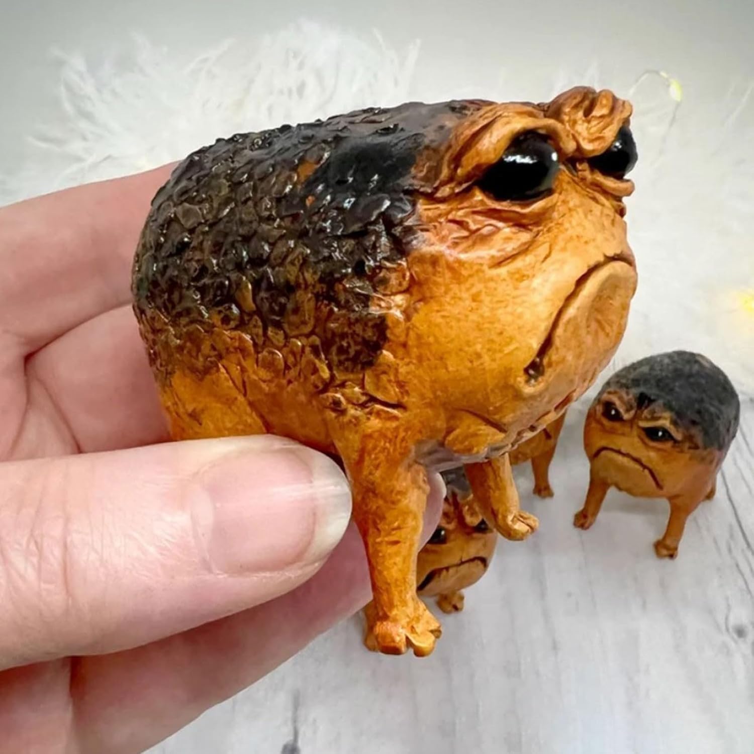 Cute African Frog Statue Home Decor Ornament