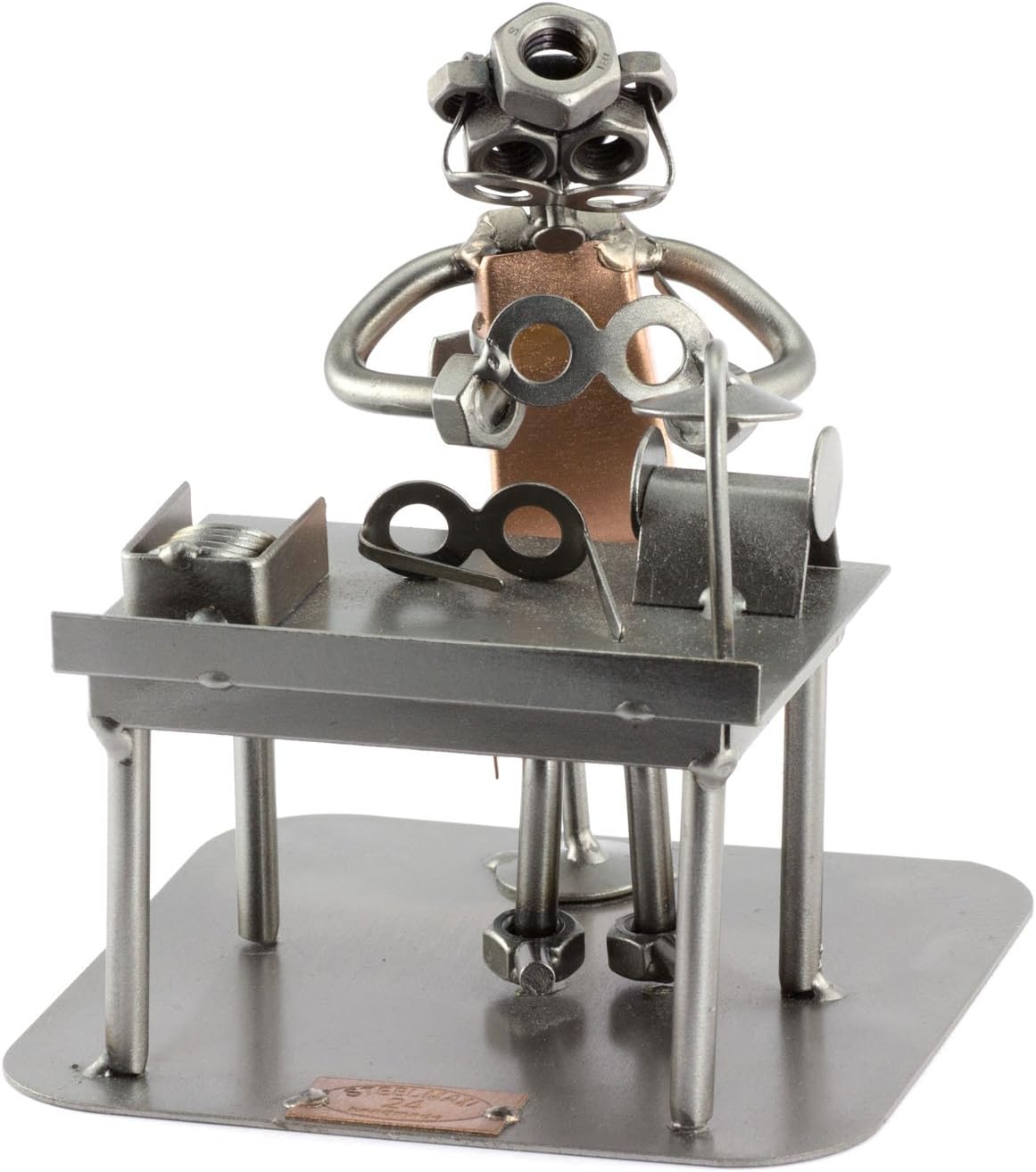 Steelman24 German Crafted Metal Sculpture Nuts and Bolts Figurine