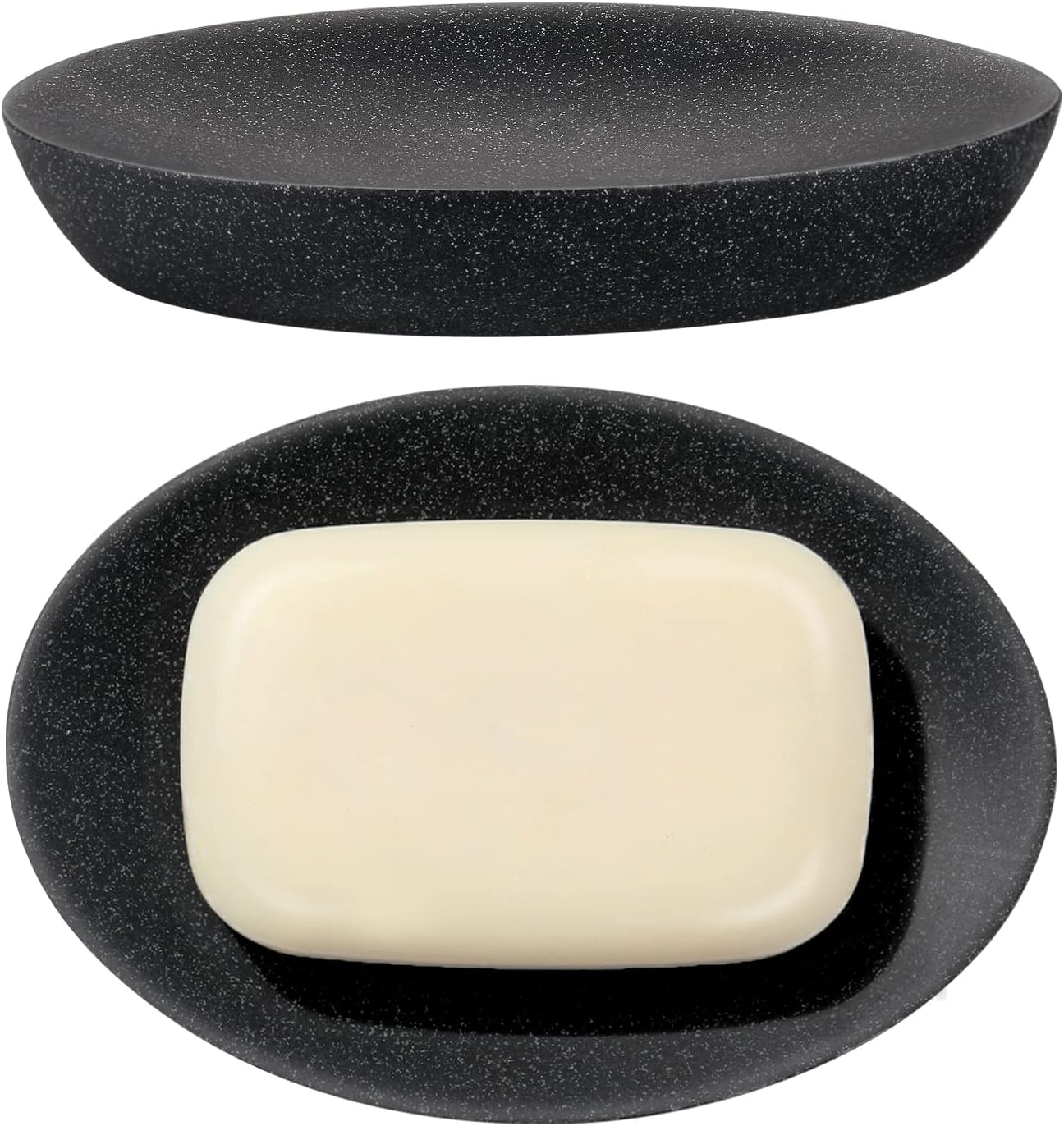 Shinowa Gravel Black Soap Dish - Mini Resin Storage Tray