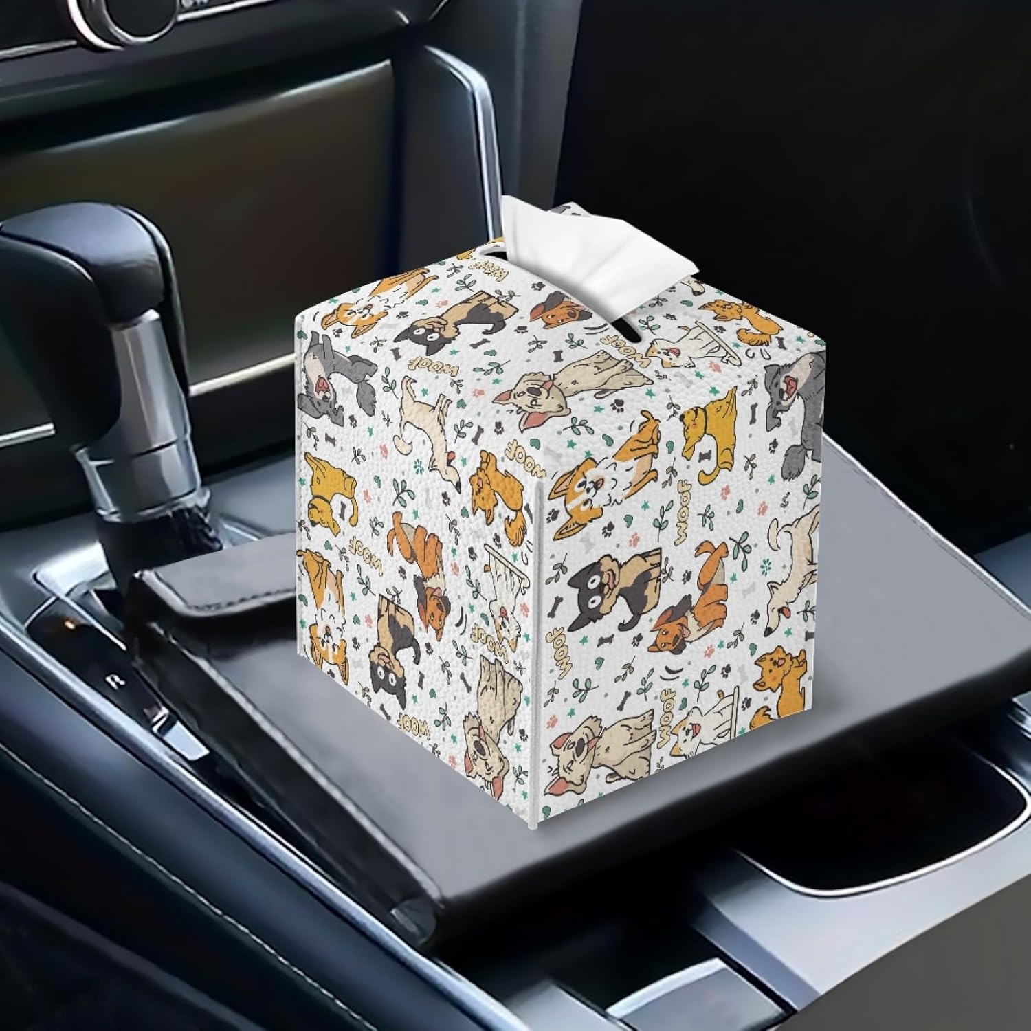 AFPANQZ Funny Cartoon Dogs Tissue Box Holder