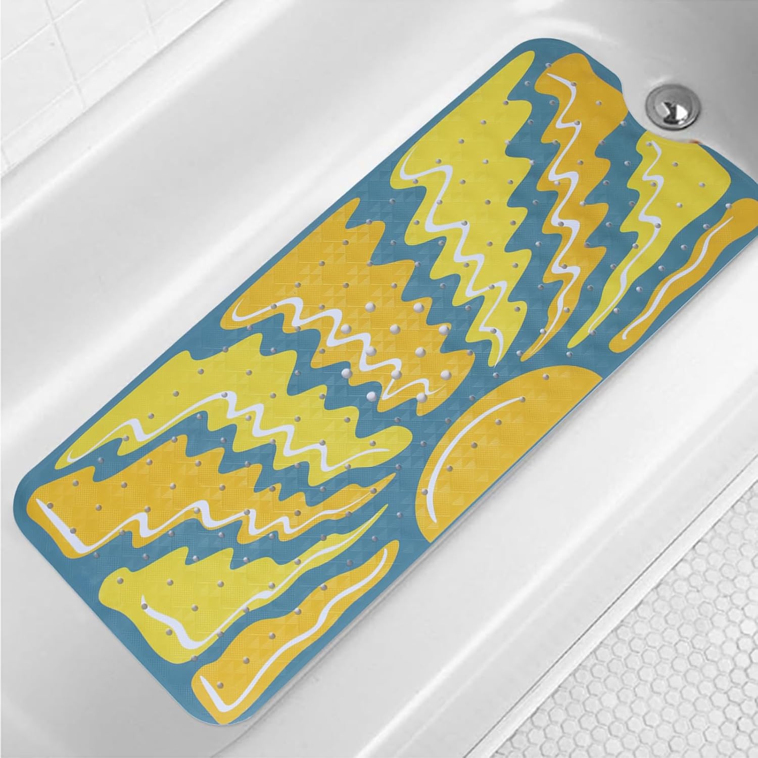Denifeiya Boho Sun Bathtub Mat Non Slip for Kids