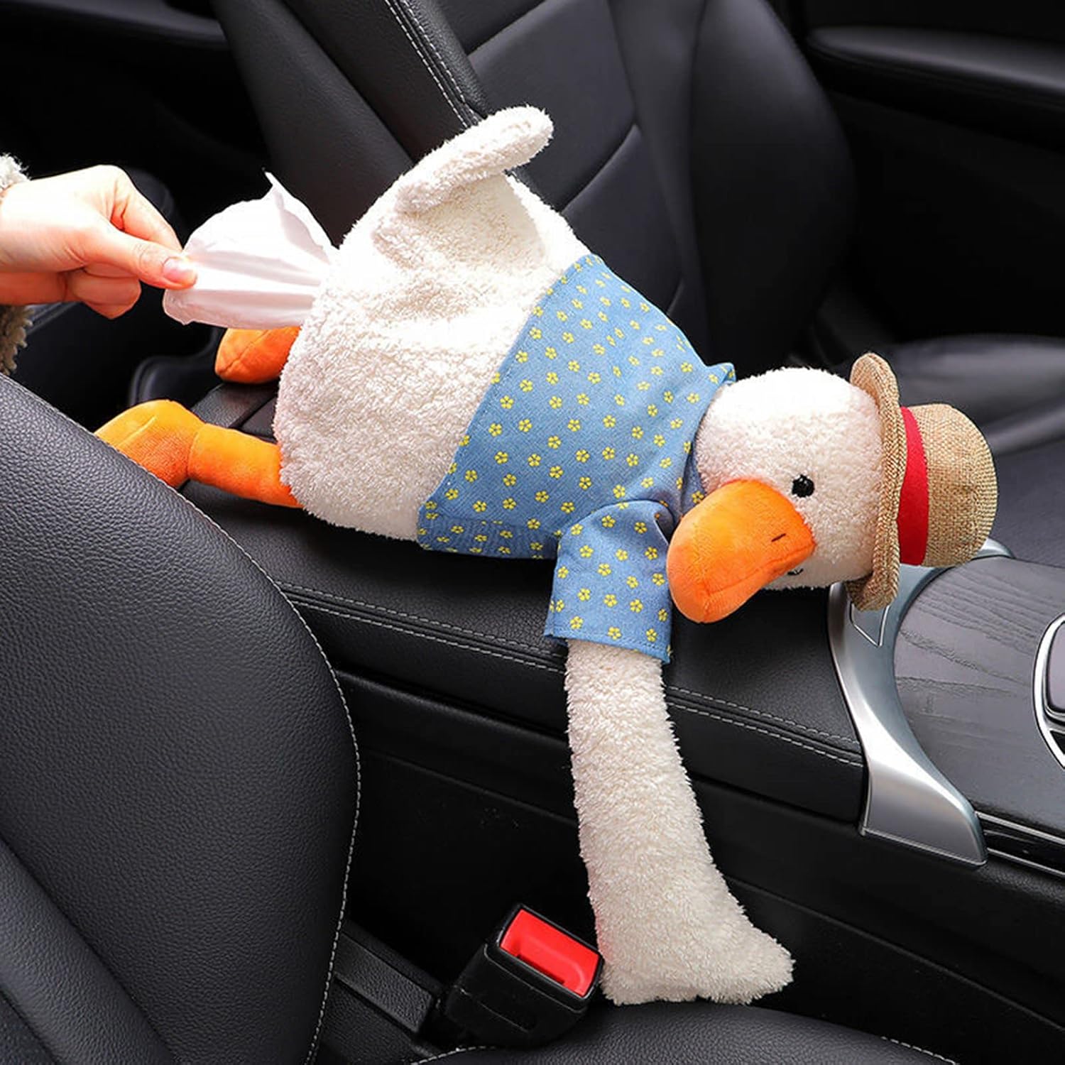 DULRLLY Cute Duck Butt Tissue Holder for Car