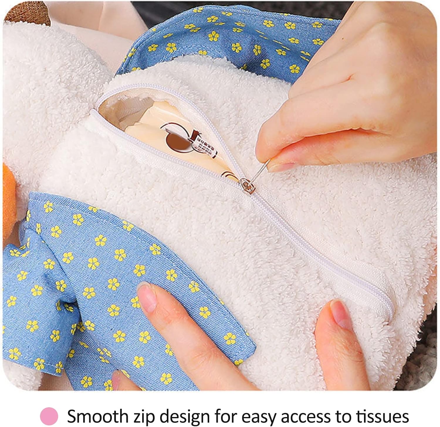 DULRLLY Cute Duck Butt Tissue Holder for Car