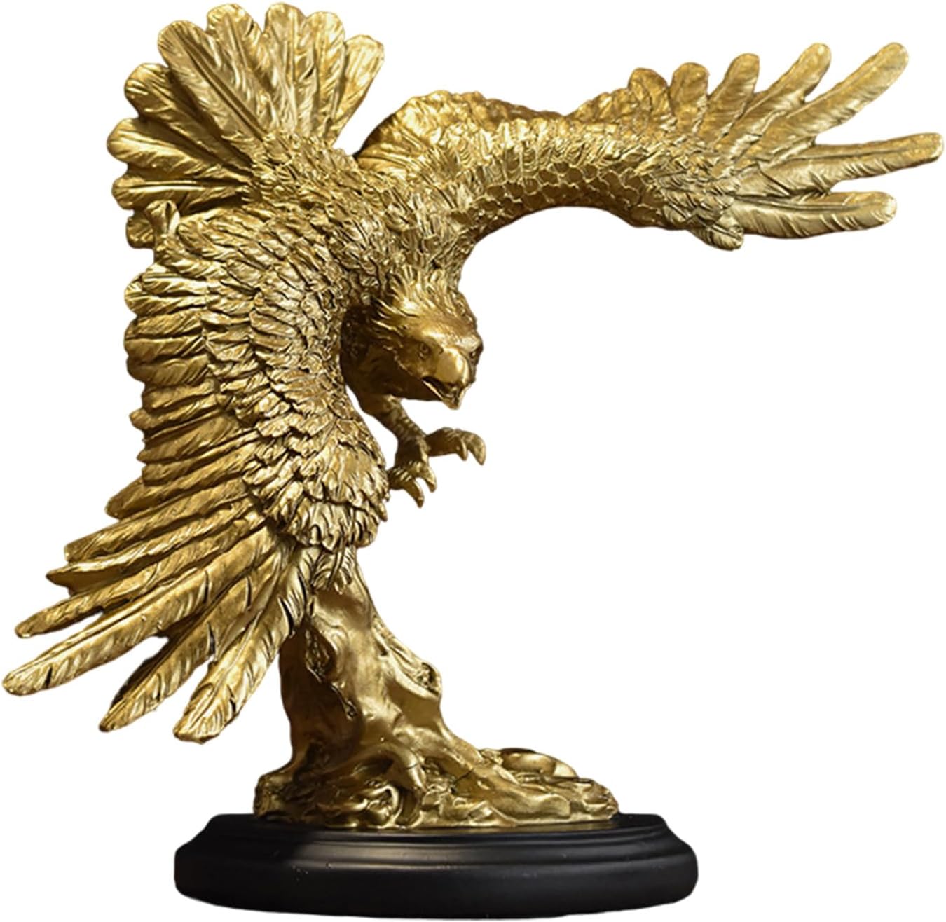 Golden Resin Statue of Flying Wild Eagle