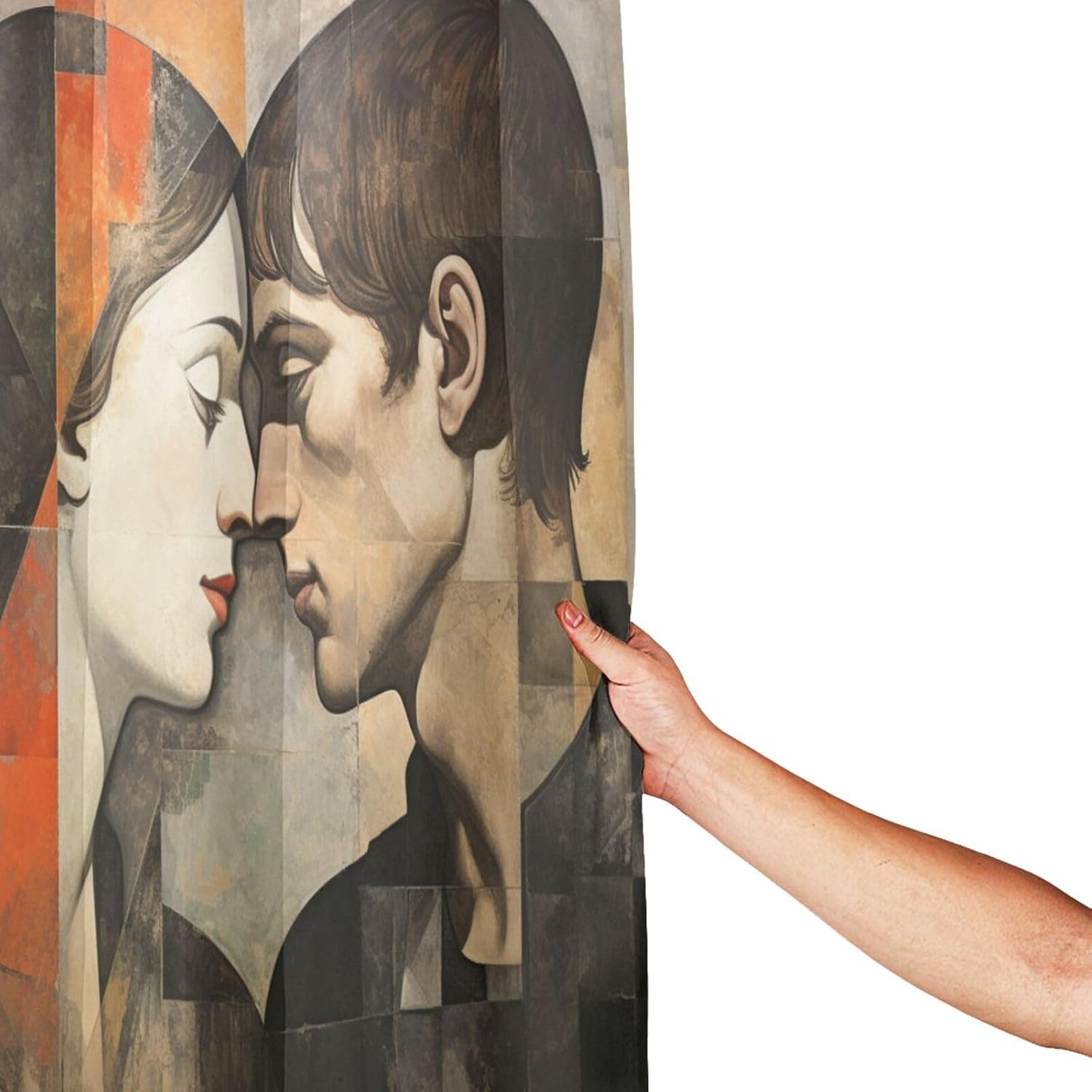 DAOWANGZUO Kissing Girl Boho Shower Curtain Set