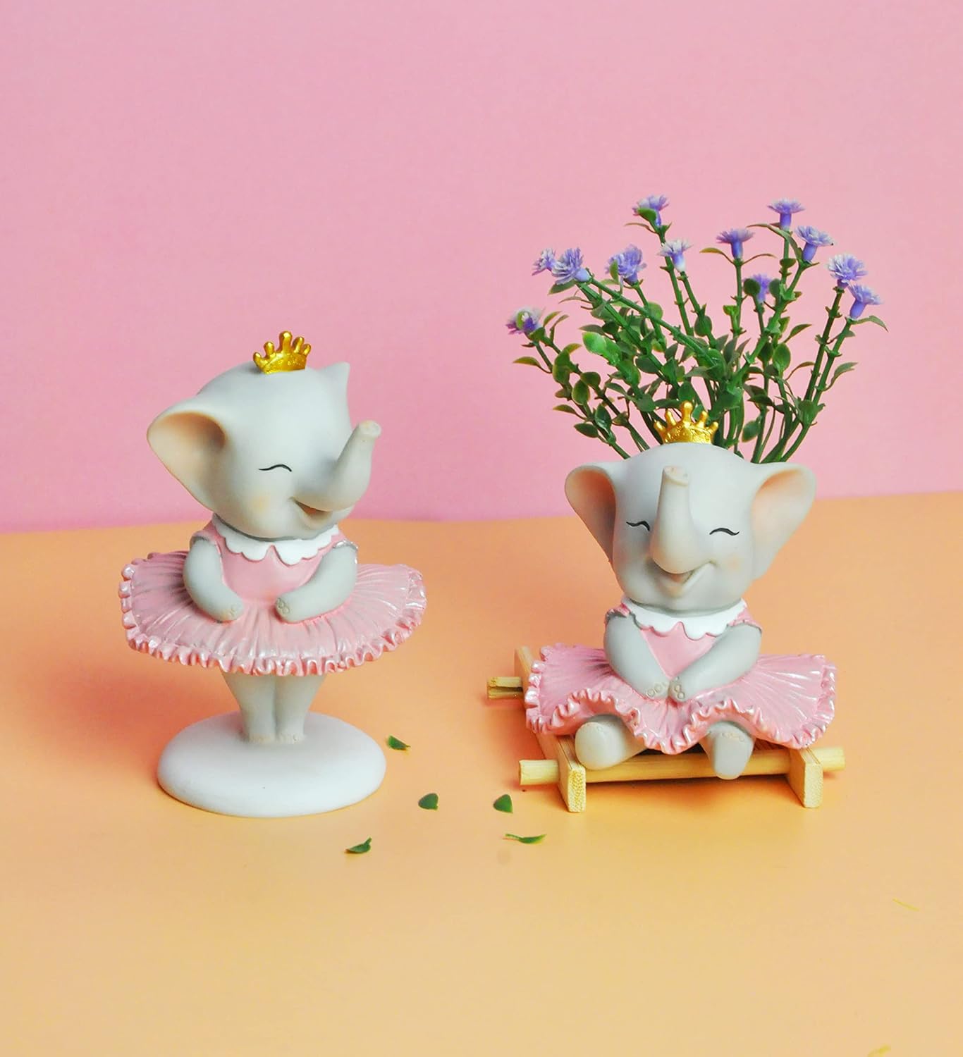 Comfy Hour Wildlife Collection Cute Dancing Elephant Figurine