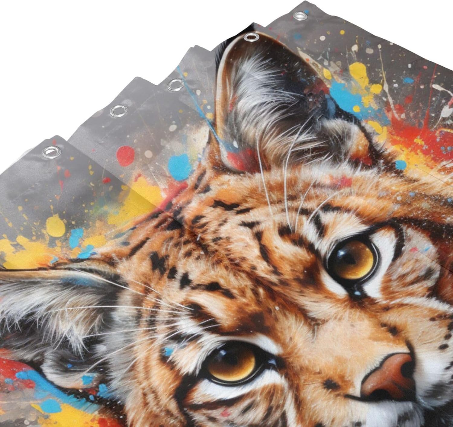 DAOWANGZUO Bobcat Shower Curtain Set 72x72in 1