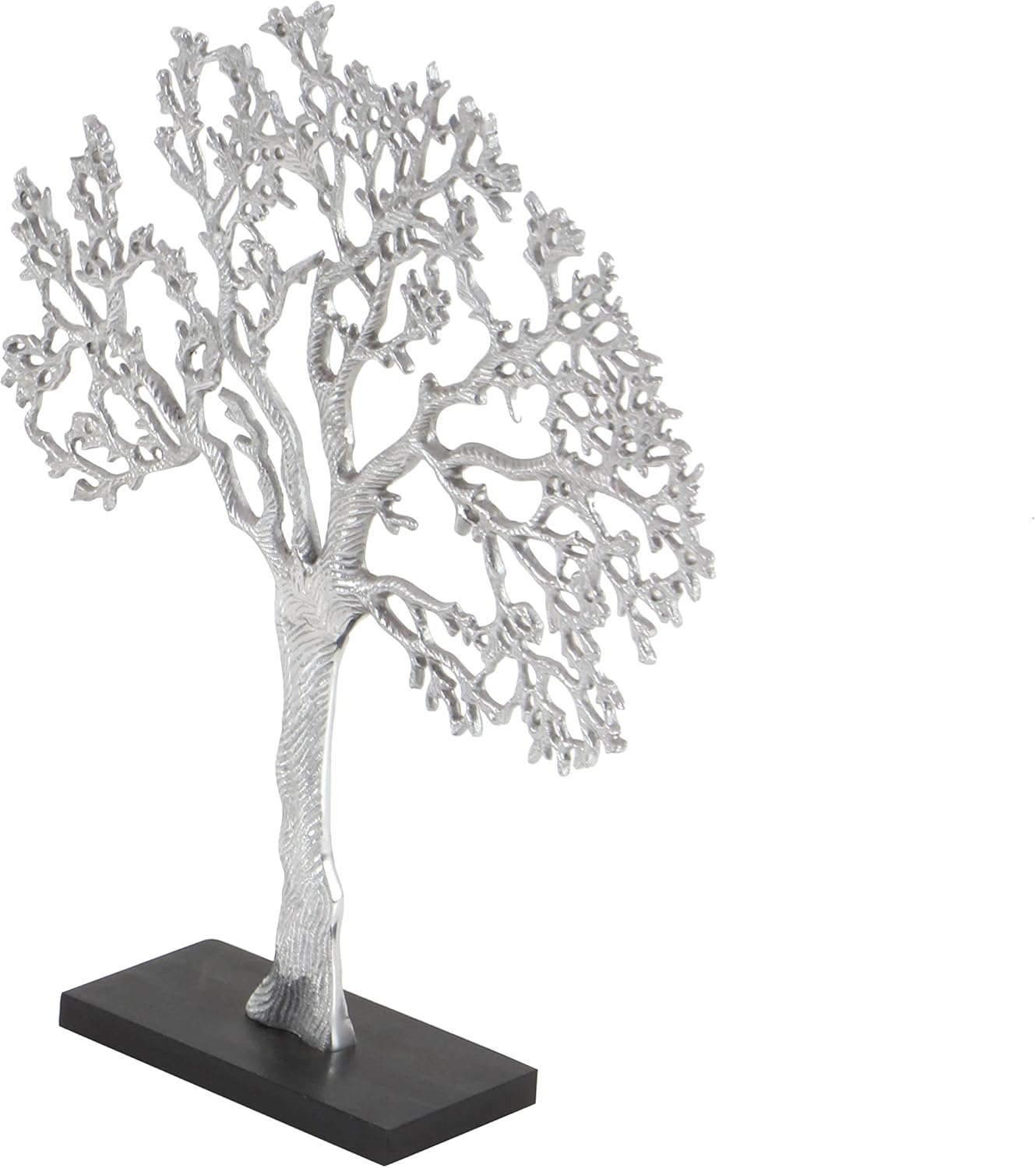 Deco 79 Silver Black Tree Sculpture Home Decor Statue